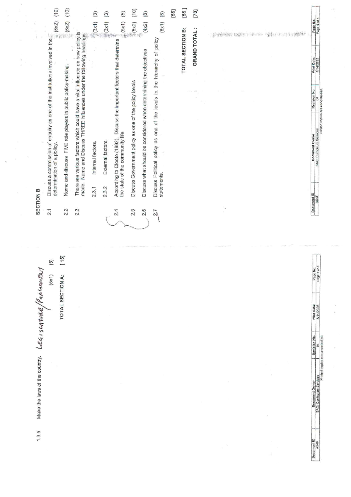 Public Admin N5 Assignment: Policy Determination & Influences - Studocu