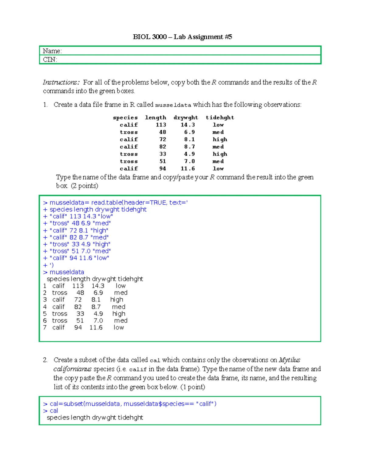 BIOL 3000 – Lab Assignment 11: Multiple Linear Regression Analysis ...