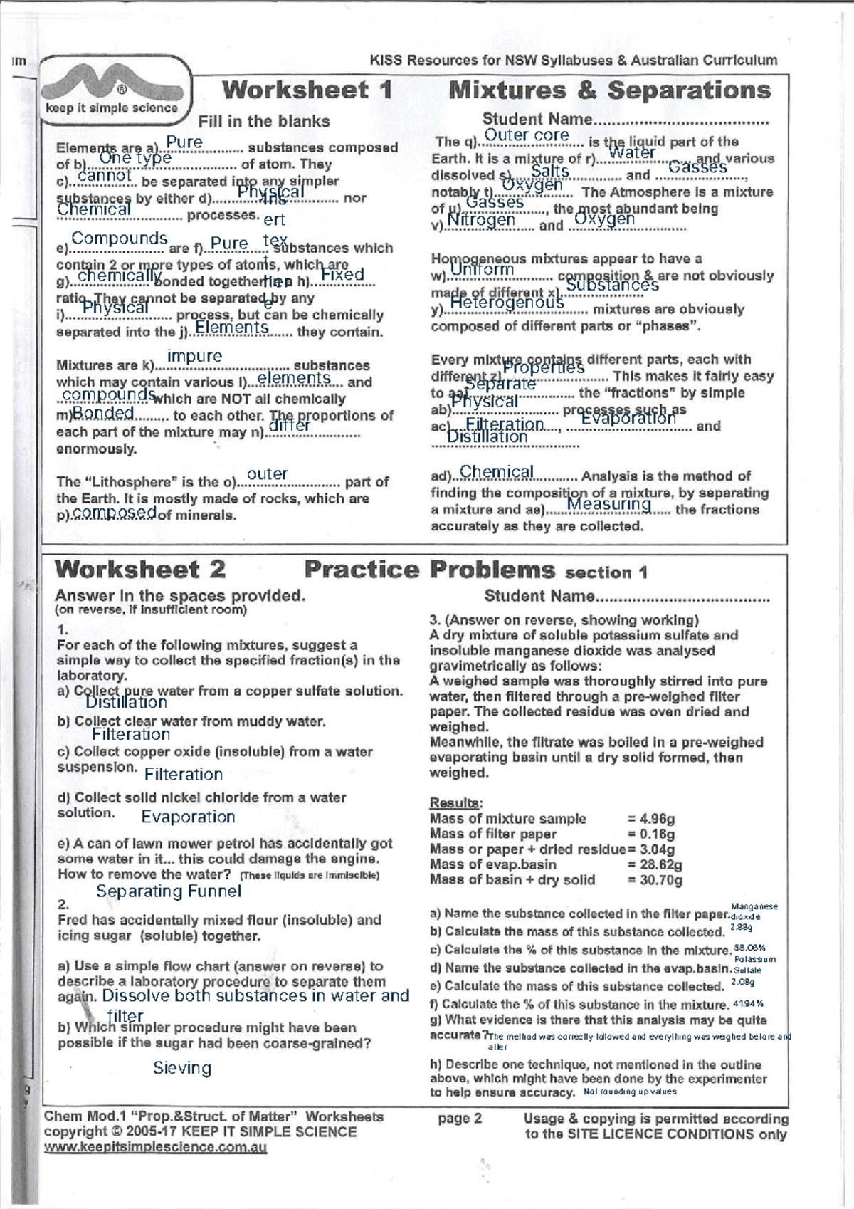 Mod1Worksheet 1&2 - classwork - Studocu