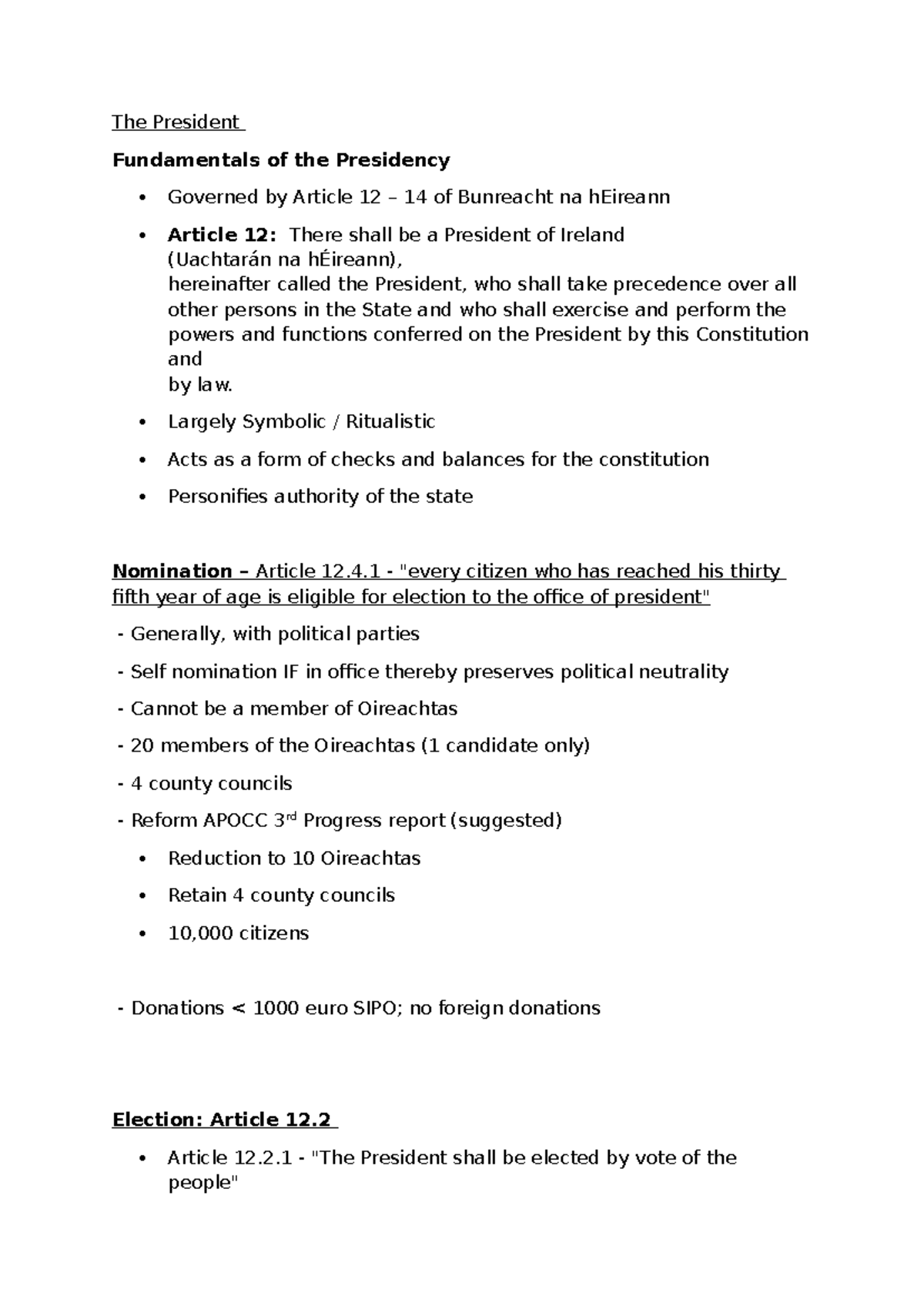 The Presidency of Ireland: An Analysis of Constitutional Powers and ...