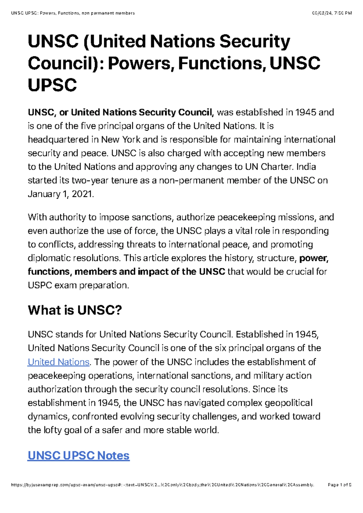 UNSC 3 - Reforms: Addressing Dysfunctionality and Representation Issues ...