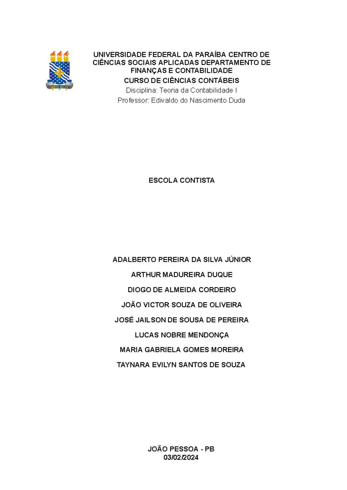 Escola Contista: Contribuições e Impacto na Contabilidade - TEORIA CONT ...