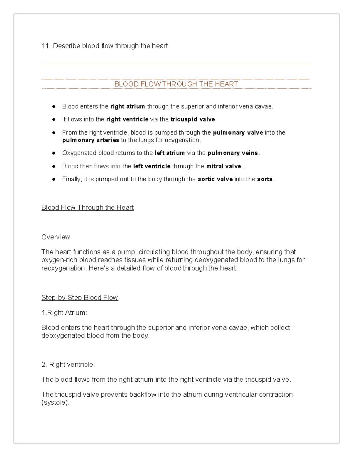 Exam 6 Study Guide: Blood Flow, ECG, and Cardiac Function - Studocu