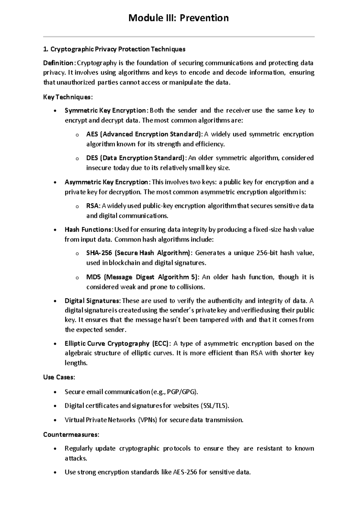 Security threats & vulnerabilities Module 3 - Module III: Prevention ...