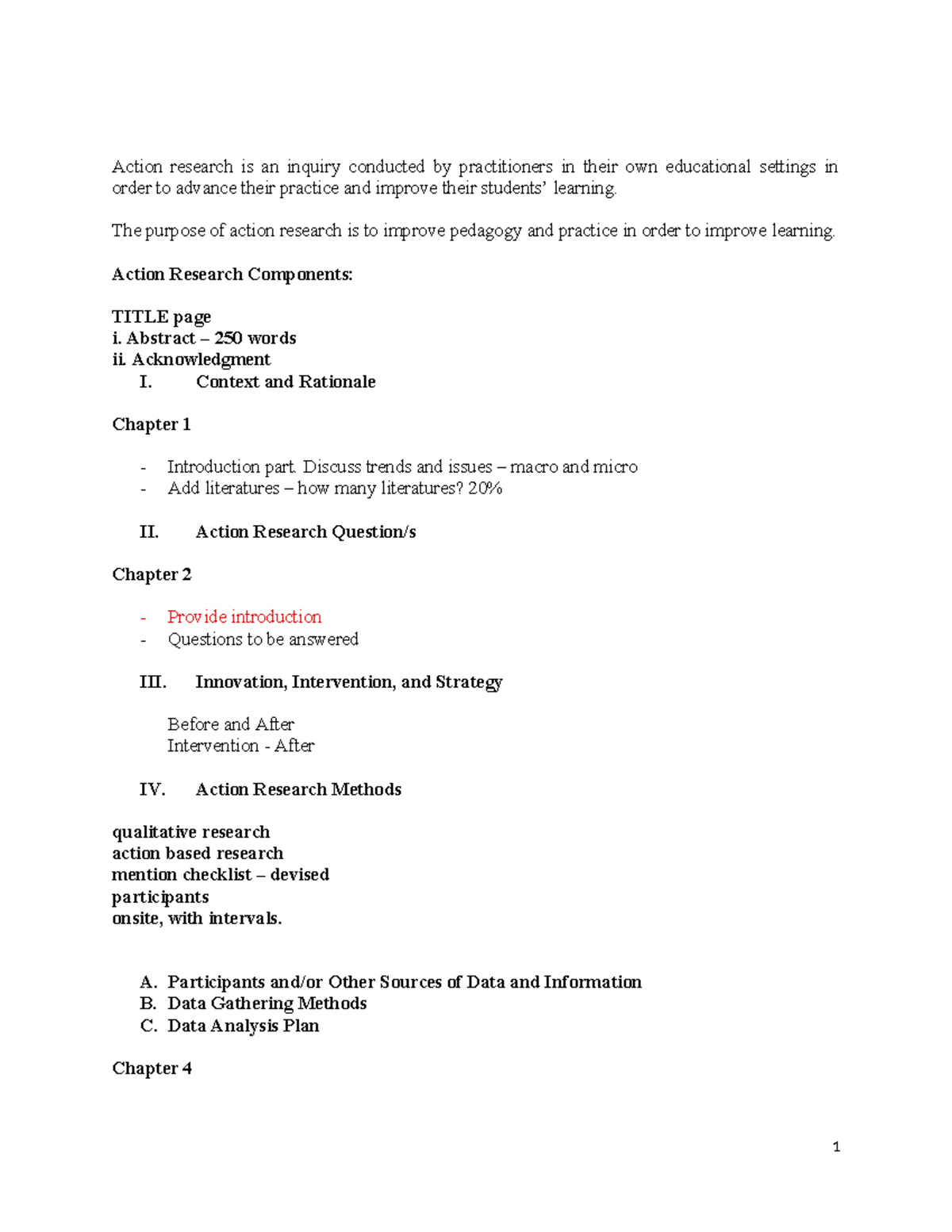 Action Research Planning: A Comprehensive Guide for Educators - Studocu