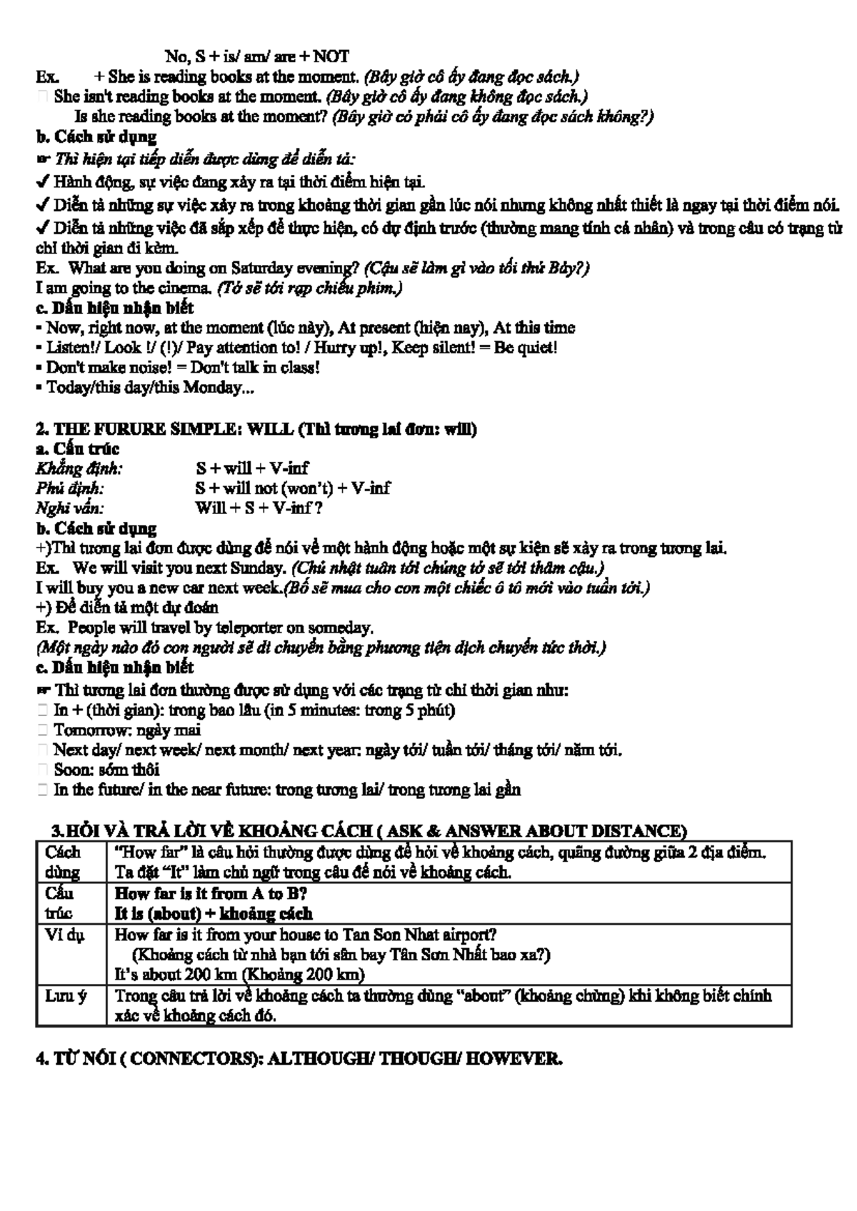 Grammar Notes for English (ENG 101): Present & Future Tenses - Studocu