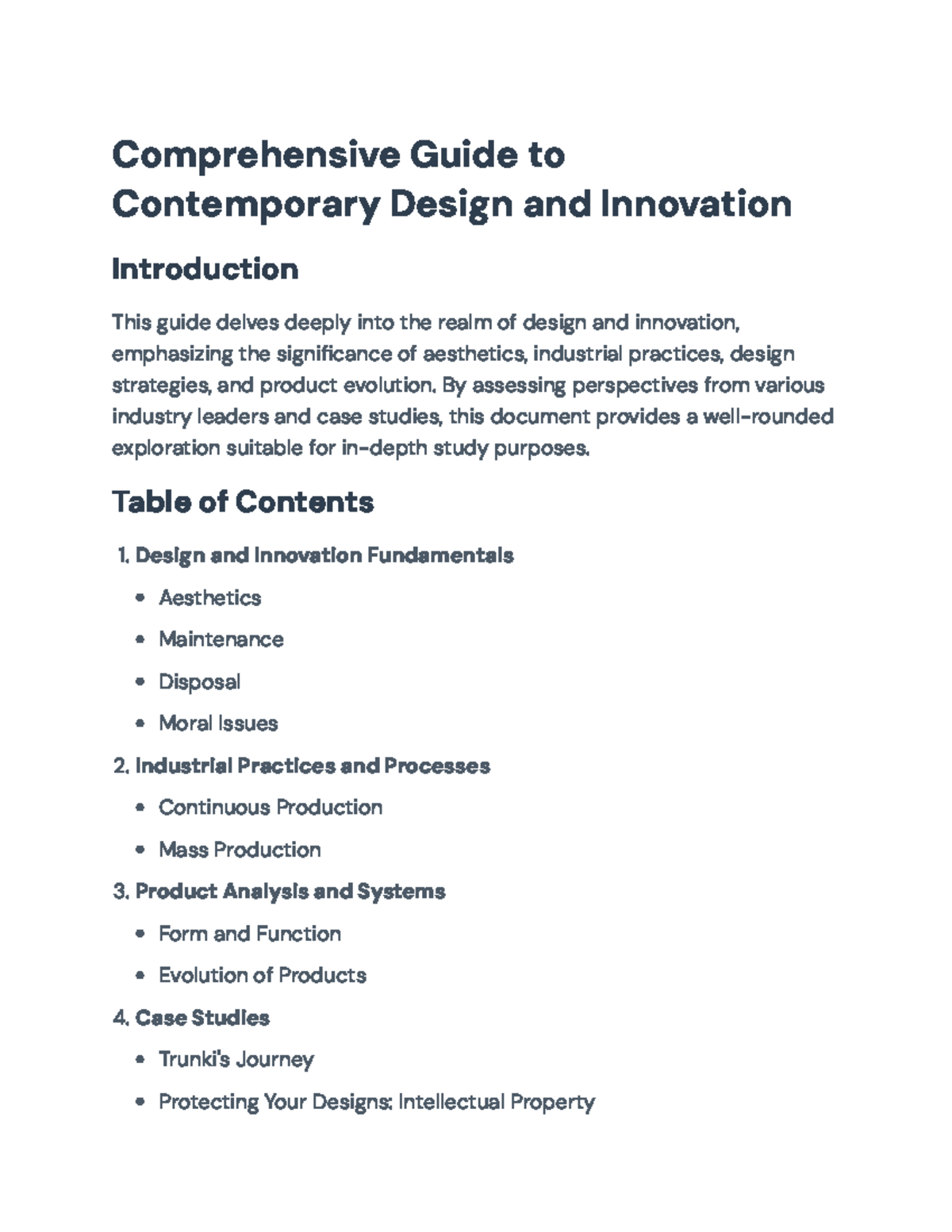 Comprehensive Guide to Design and Innovation Practices - Comprehensive ...