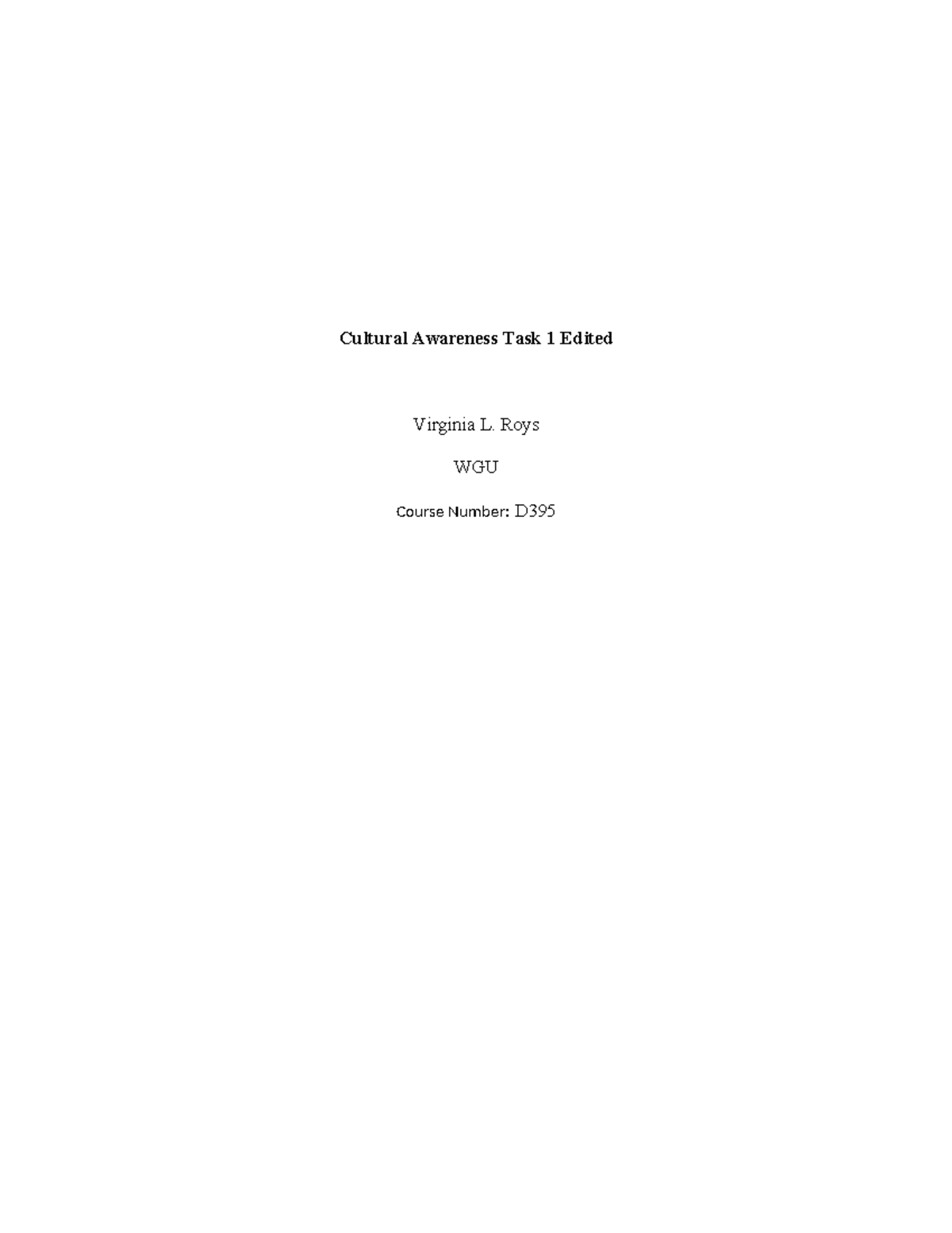 Cultural Awareness Task 1: Strategies for Addressing Implicit Bias ...