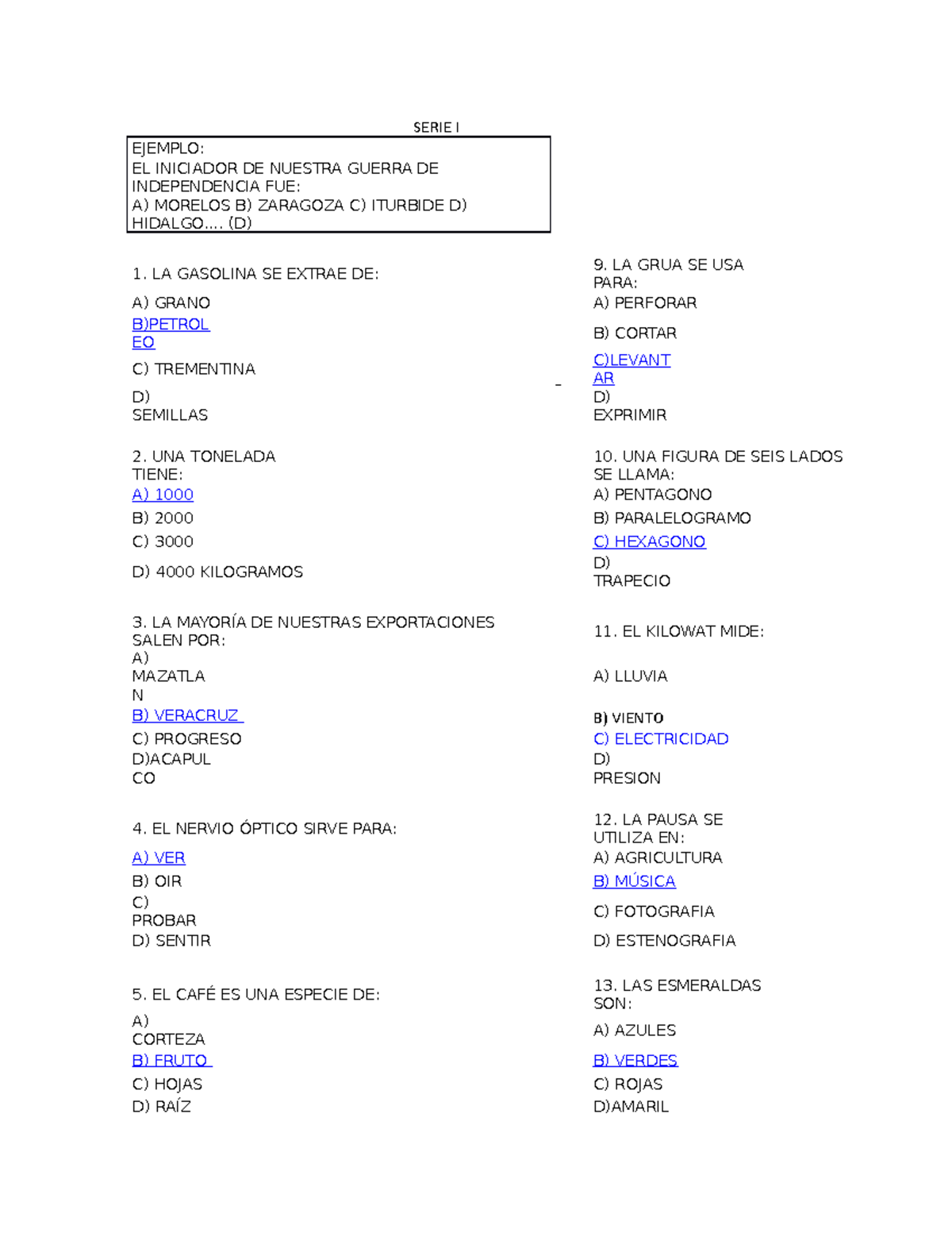Respuestas a serie de preguntas y ejercicios sobre conocimientos básicos - Document Preview