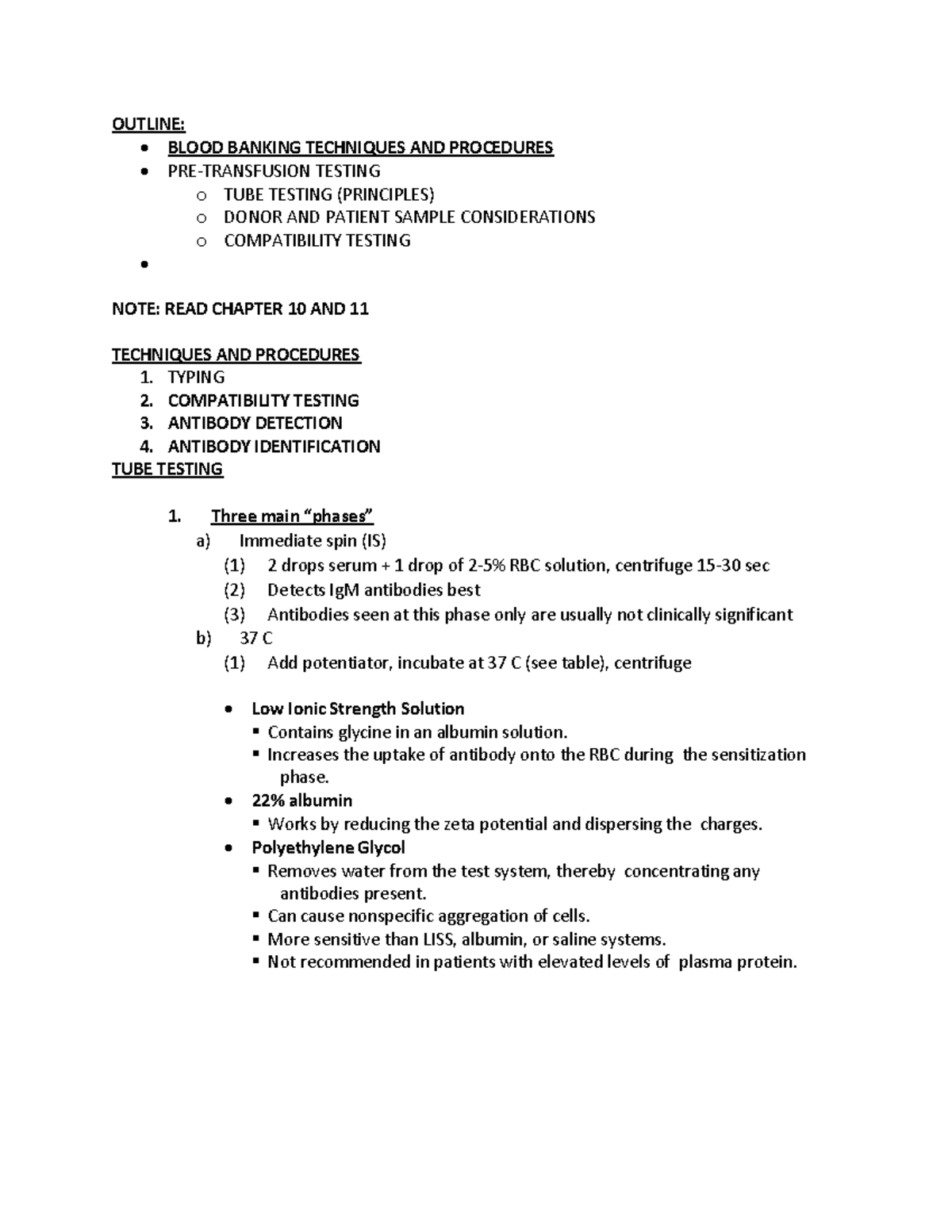 BB LAB Learning Guide: Blood Banking Techniques & Procedures Midterm ...