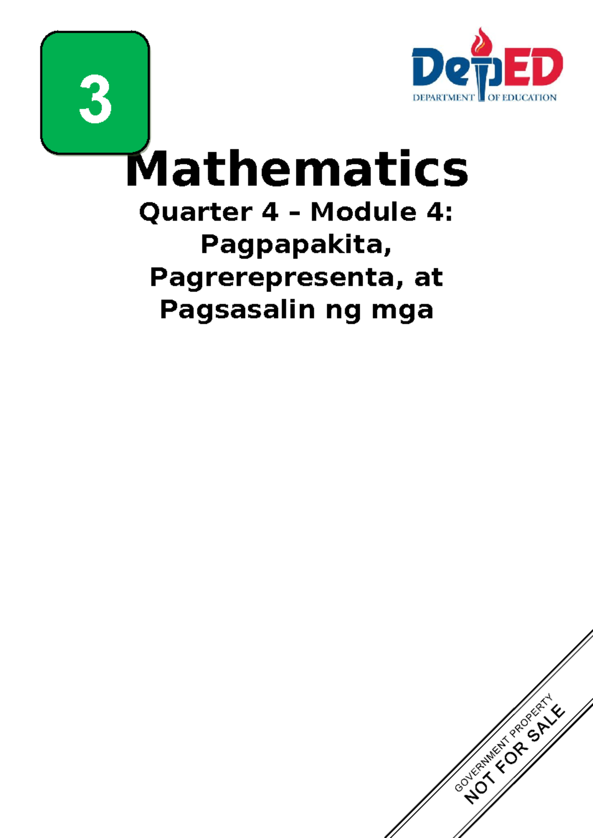 ADM Math-3 Module-4: Final Exam on Unit Measurement Concepts - Studocu