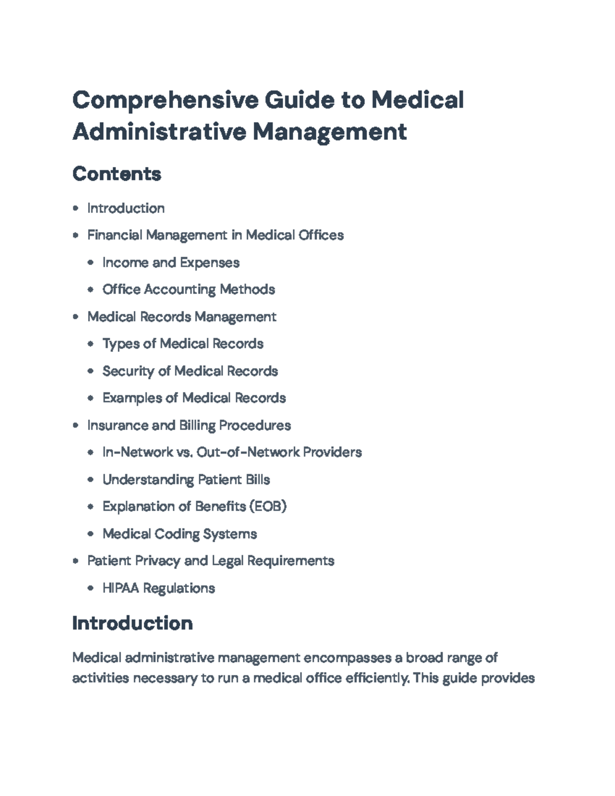 Comprehensive Guide to Medical Administrative Management Techniques ...