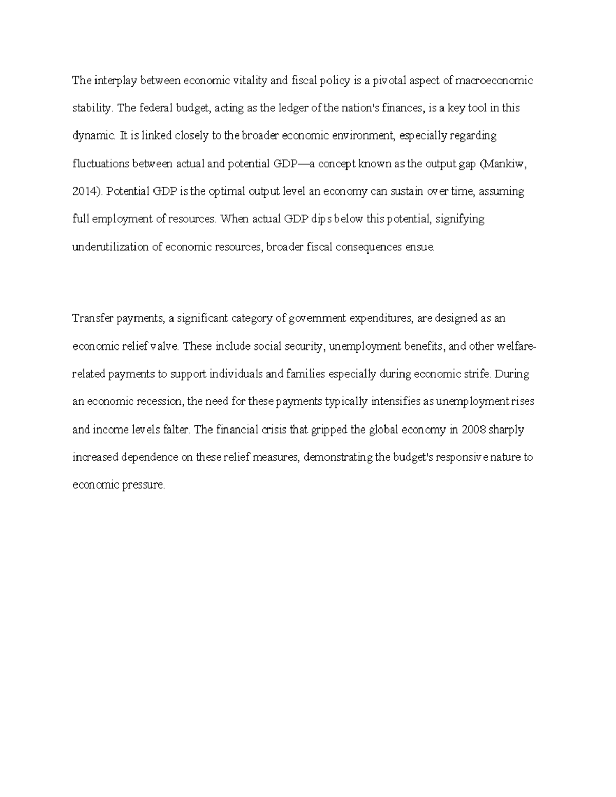 Macroeco Unit 7: The Impact of Fiscal Policy on Economic Stability ...