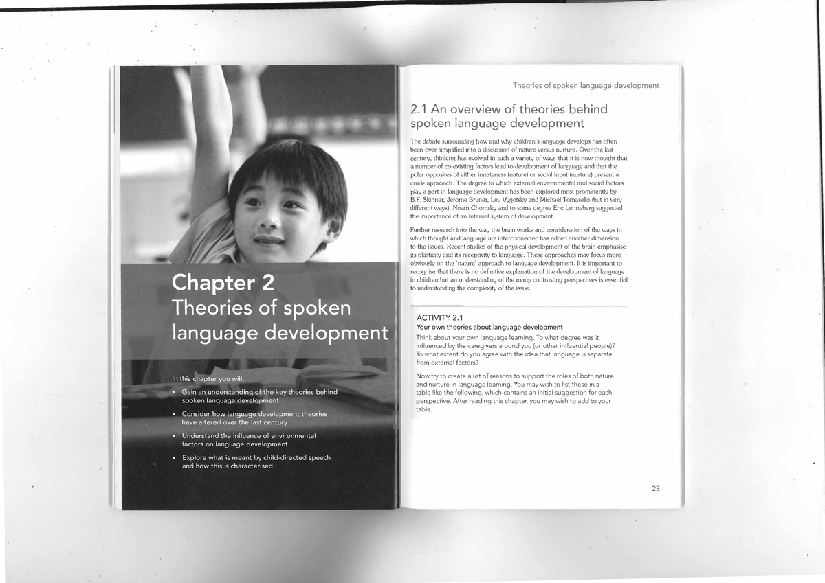 Theories of Spoken Language Development: An Overview (ENG 101) - Studocu