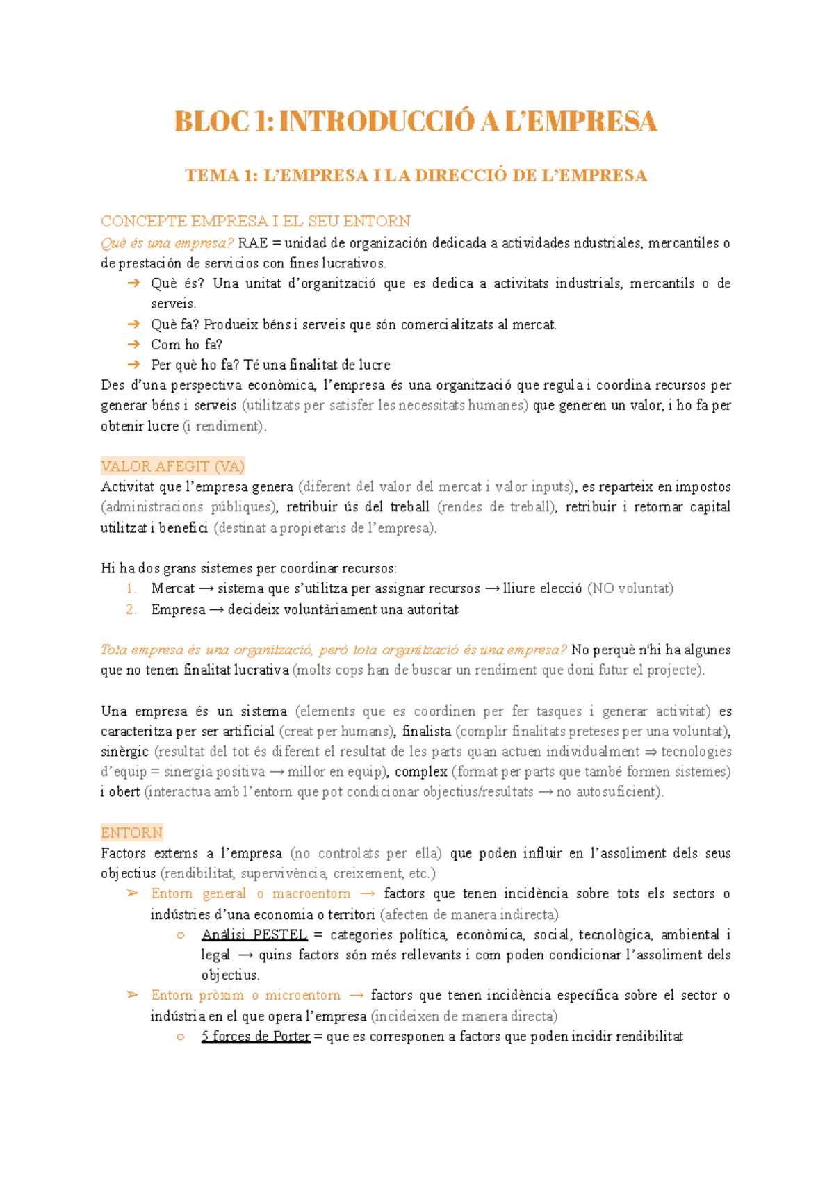 BLOC 1: INTRODUCCIÓ A L - Document Preview