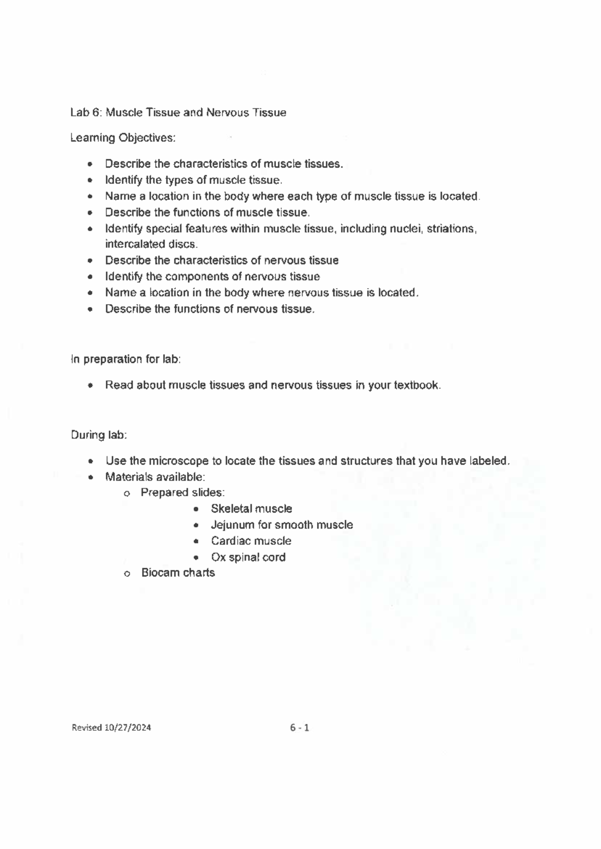 Final Exam Study Guide for ABC 101: Muscle & Nervous Tissue - Studocu