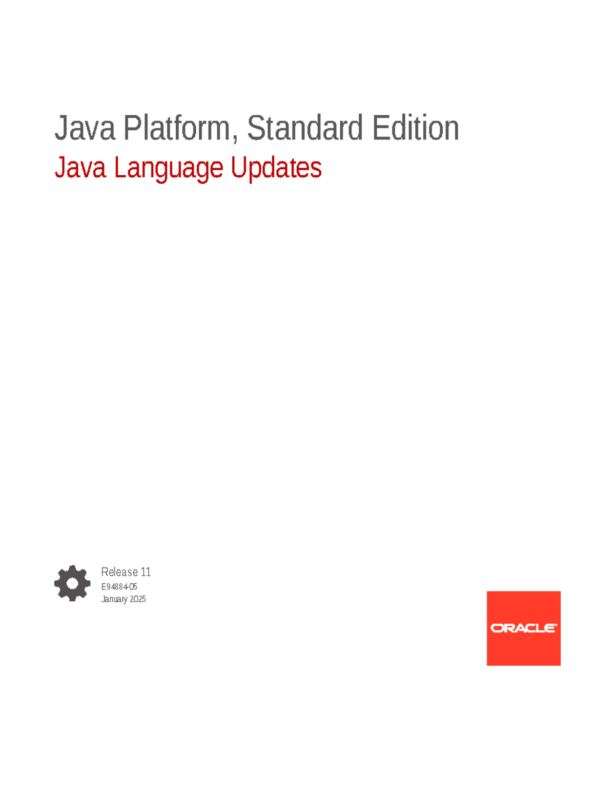 Java SE Language Updates: Key Changes in Release 11 (Jan 2025) - Studocu