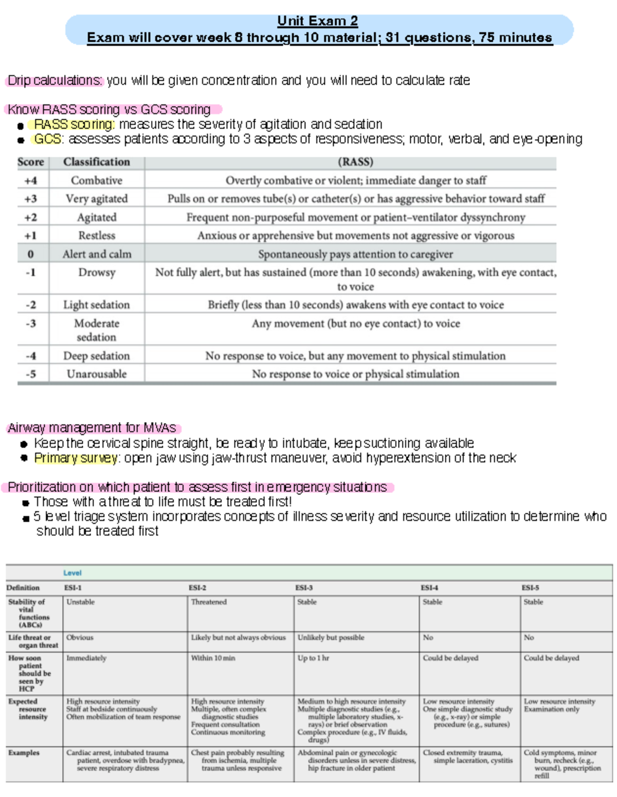 MS IV Exam 2 Study Guide: Key Concepts and Review Notes - Studocu
