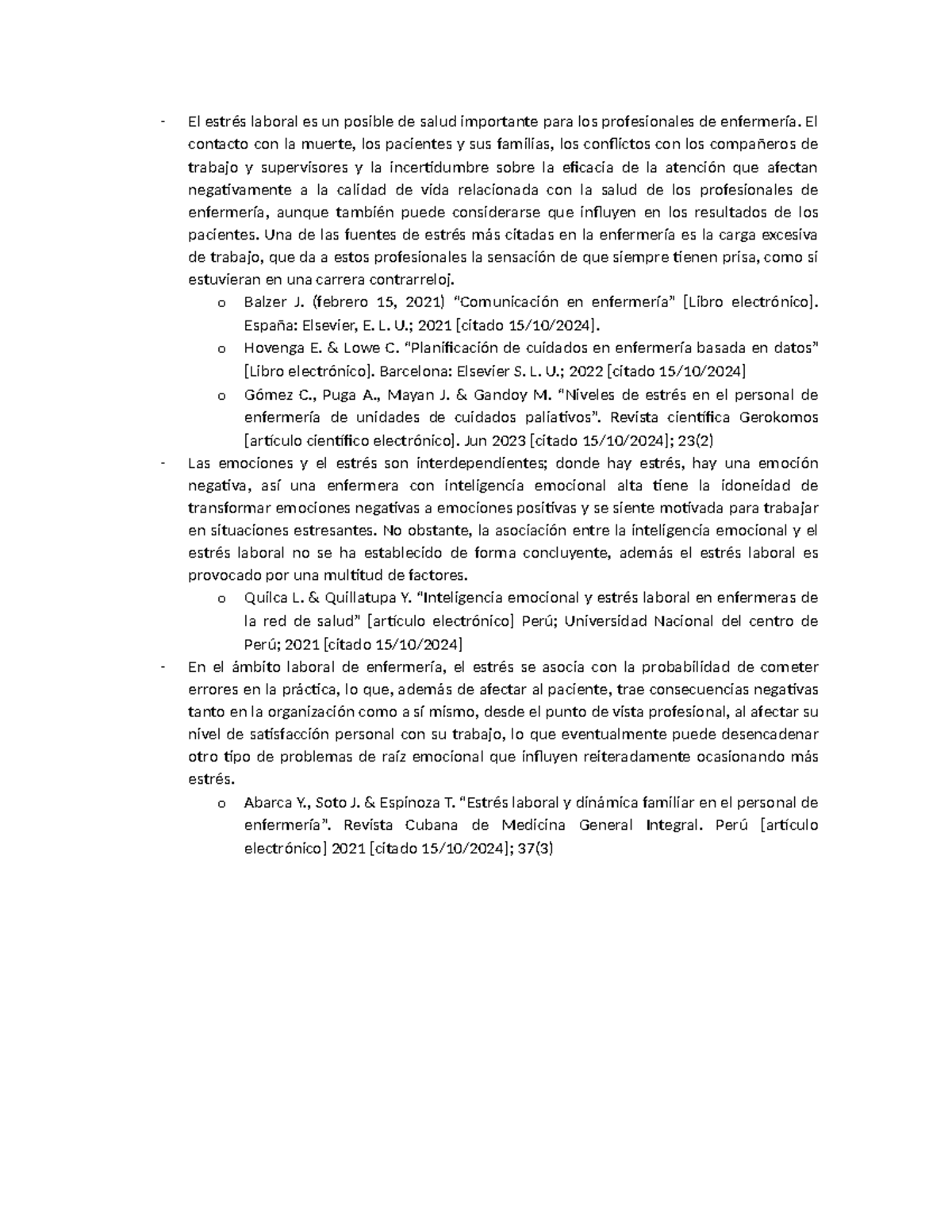 Referencias - dfdh - El estrés laboral es un posible de salud ...