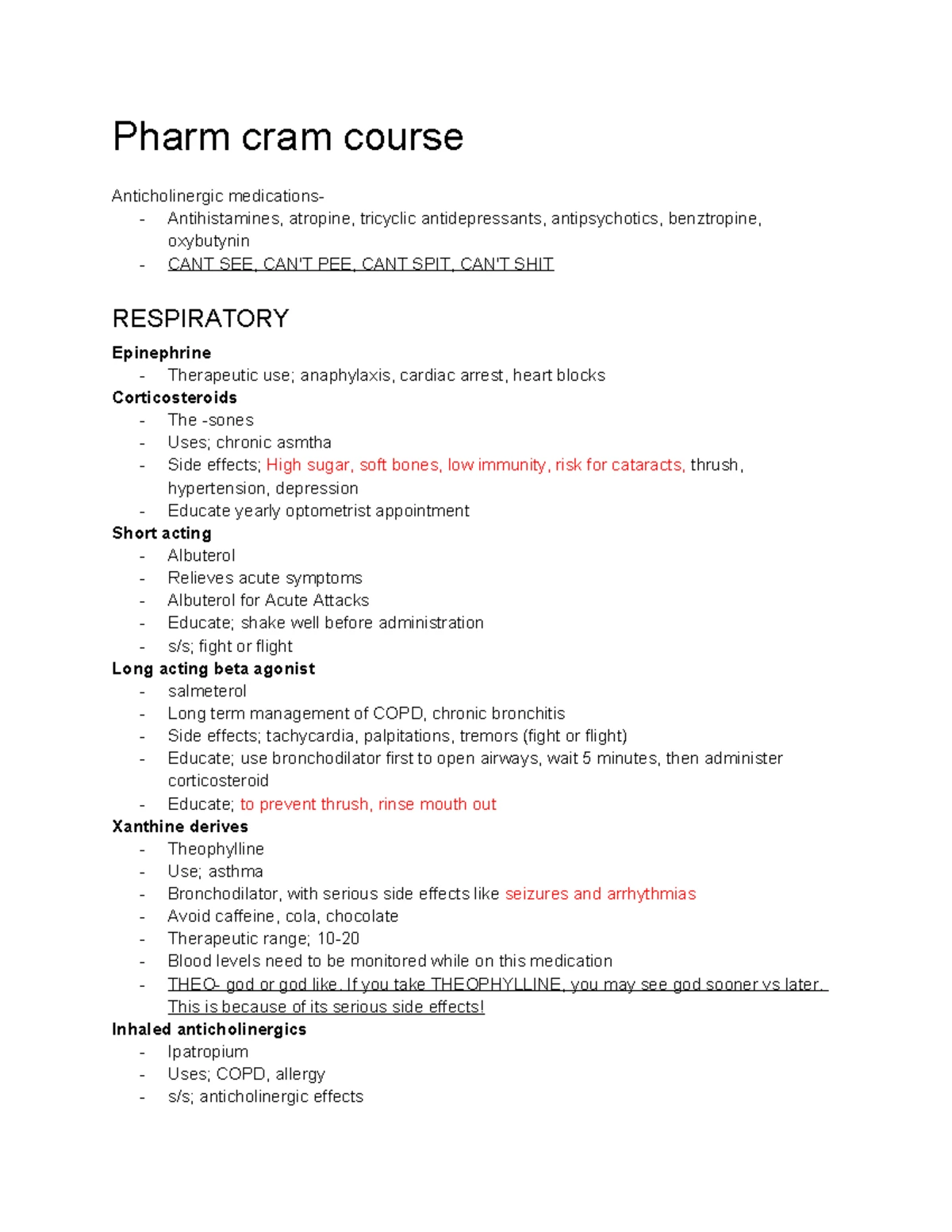Final Exam Study Guide for Nursing Pharmacology (NRSG 310) - Studocu