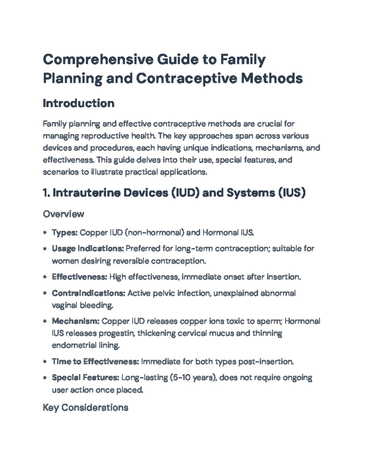 Comprehensive Guide to Family Planning and Contraceptive Methods ...