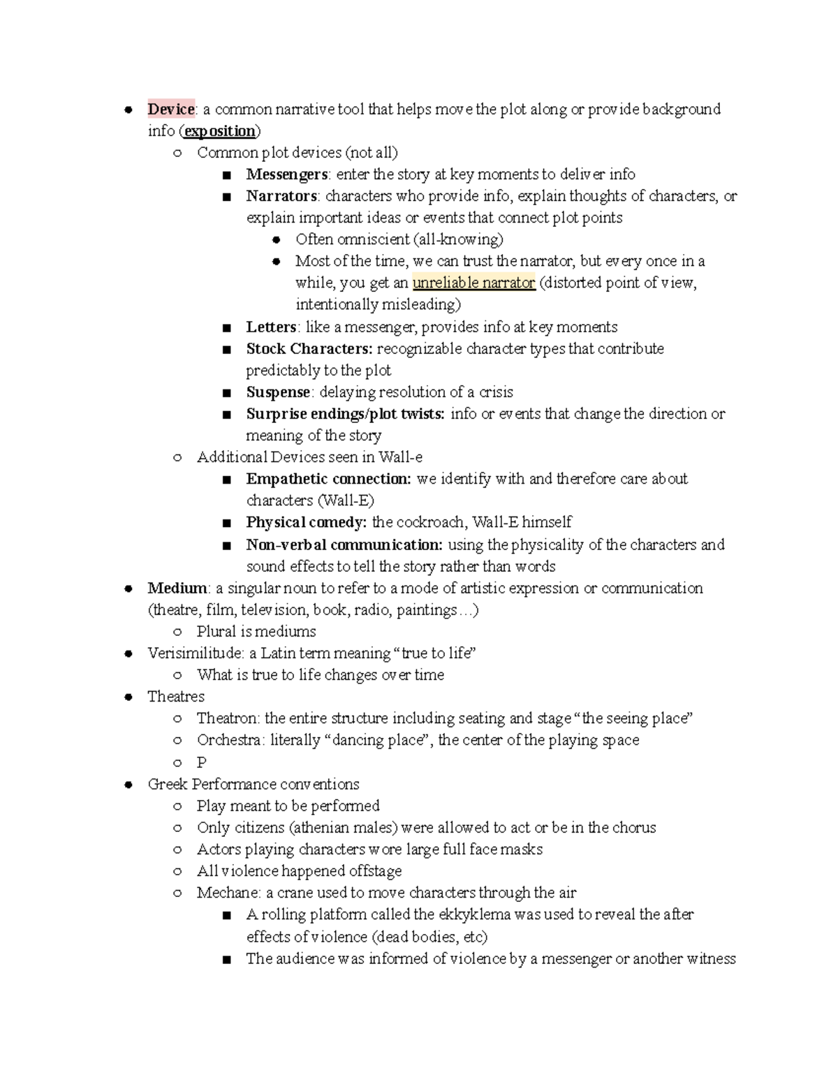 Heritage of storytelling notes - Device: a common narrative tool that ...