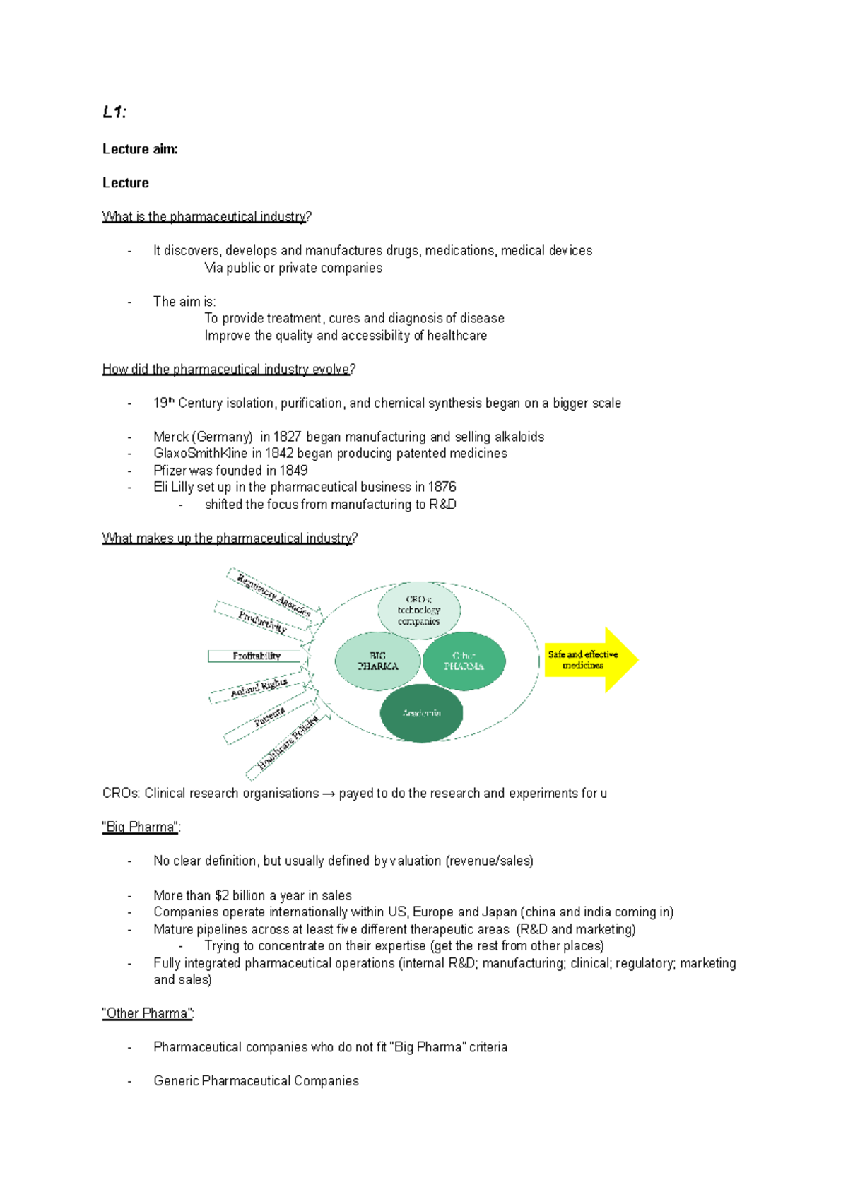 L1: Lecture on Drug Development in the Pharmaceutical Industry (Block 1 ...