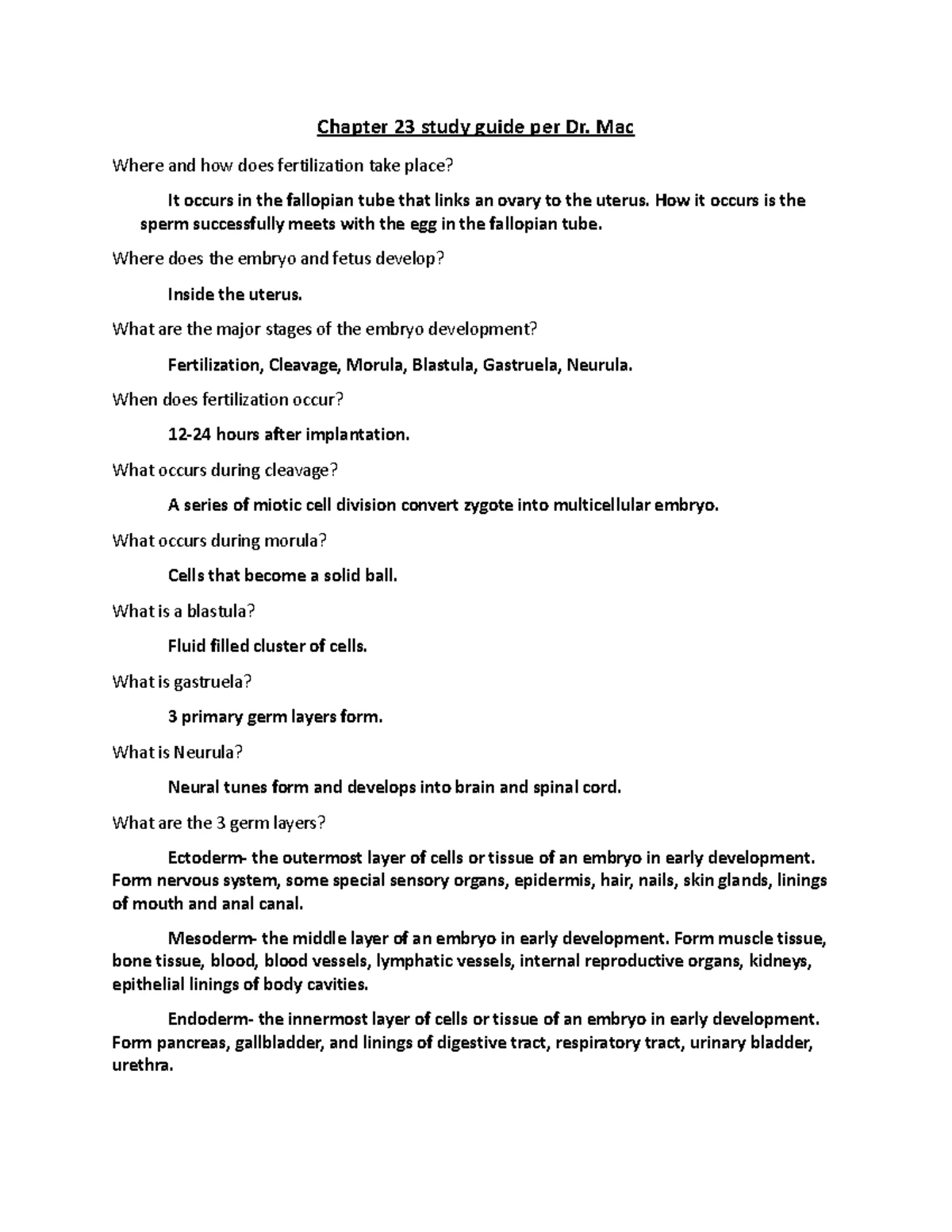 Exam View - Chapter 15 - study questions - NURS B43 - BC - Studocu ...