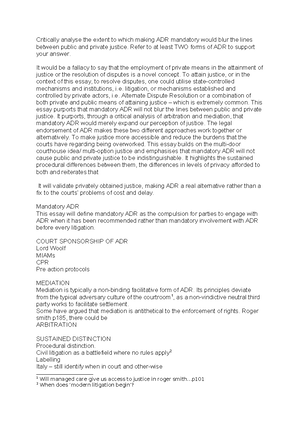 Appropiate Dispute Resolution Module Guide - APPROPRIATE DISPUTE ...