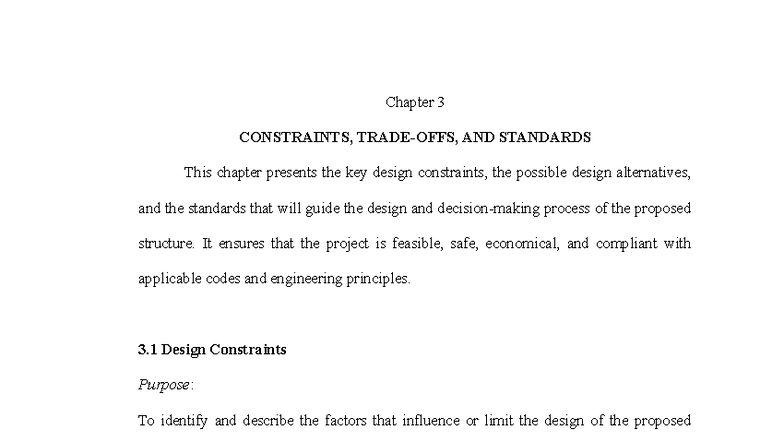 Chapter 3: Design Constraints and Standards in Capstone Proposal ...