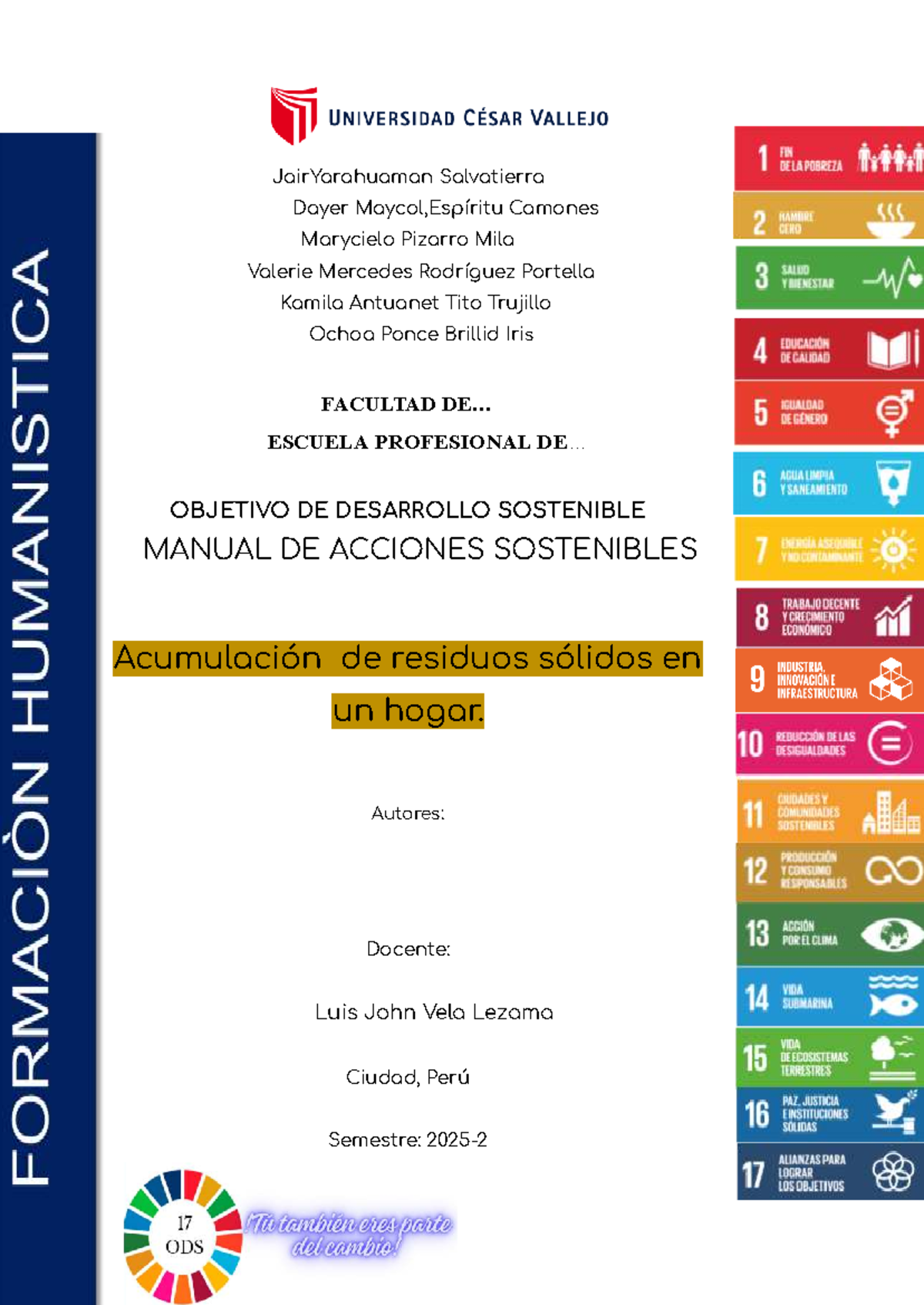 Manual de Acciones Sostenibles para la Gestión de Residuos Sólidos ...