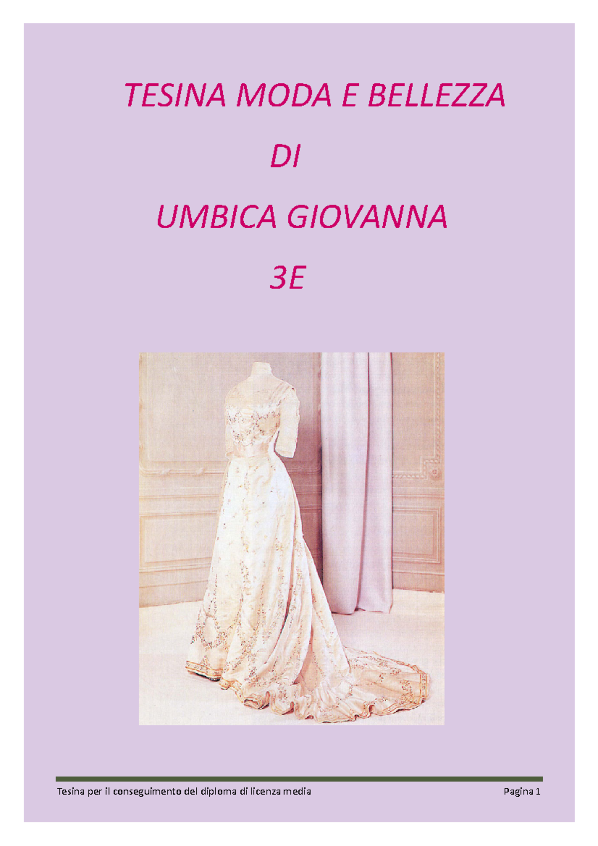 Tesina di Moda e Bellezza GIO: Dalla Belle Epoque ai Nostri Giorni ...