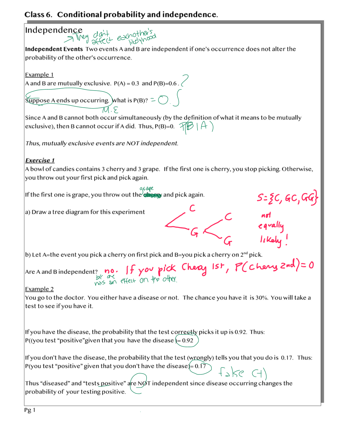 Lesson 6 Solns - practice material - Class 6. Conditional probability ...