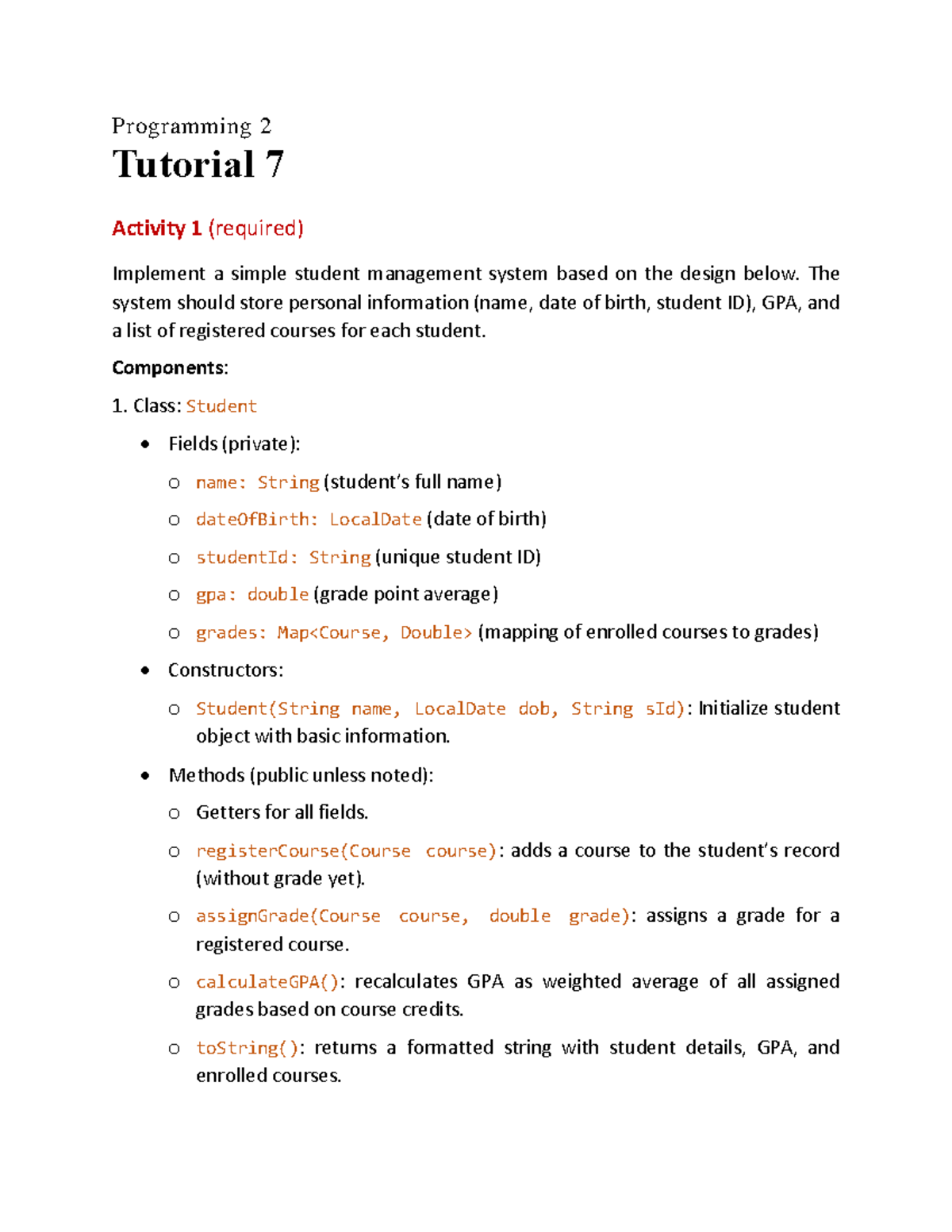Tutorial 7: Student & Library Management System Implementation (PR2 ...