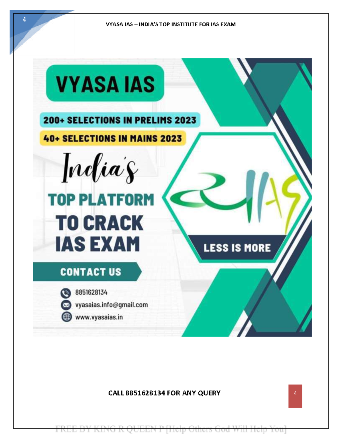 GS2 M Puri Summary Notes on India's Constitution for Vyas IAS - Studocu