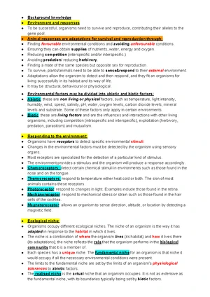 NCEA Biology 2 SciPAD: Animal Cell Structures & Functions Notes - Studocu