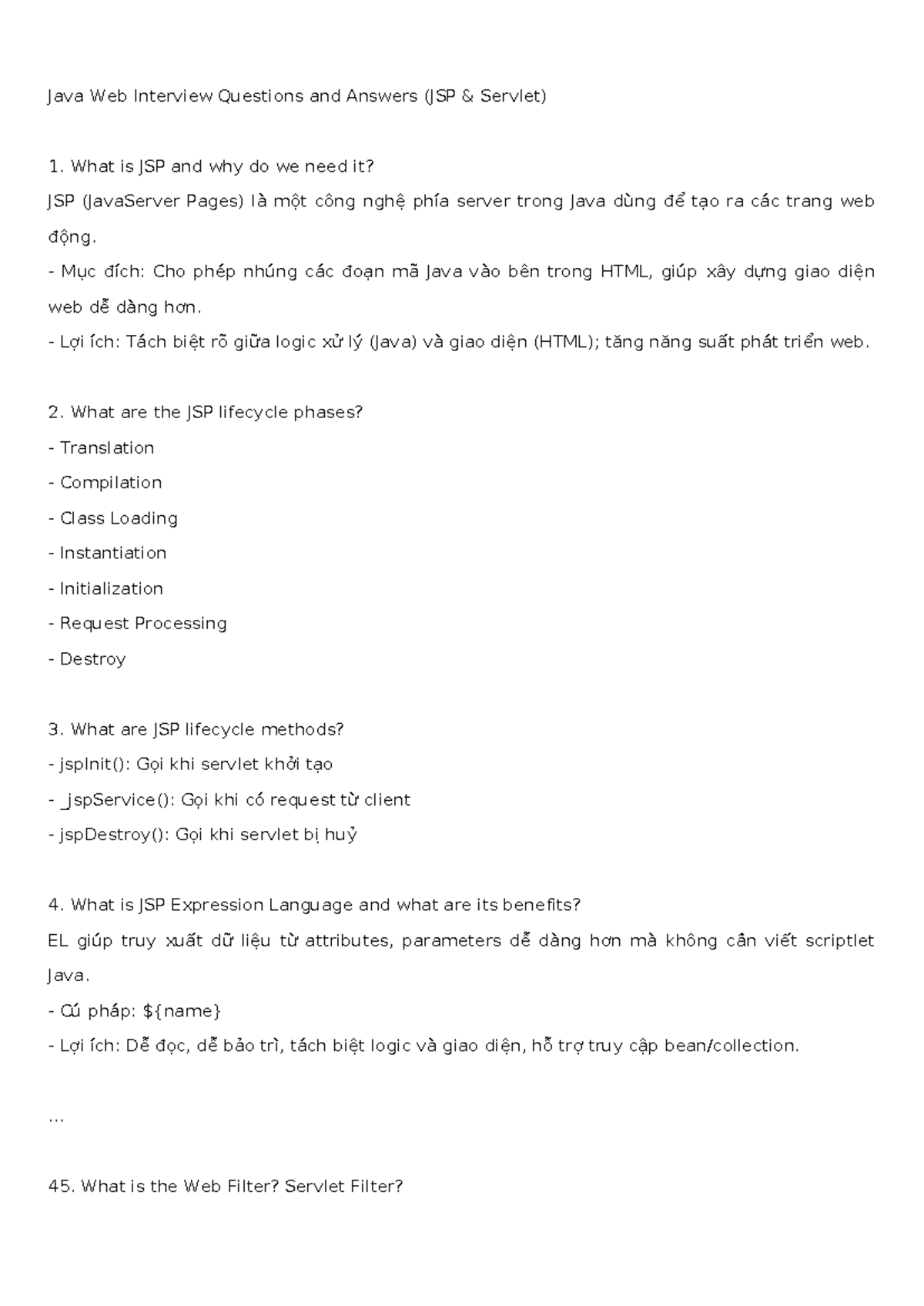 Java Web Interview Answers - Java Web Interview Questions and Answers ...