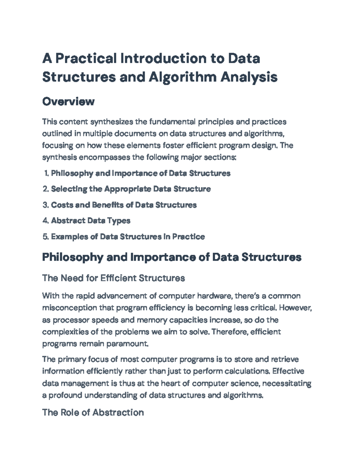 Practical Guide to Data Structures & Algorithm Analysis Techniques - A ...
