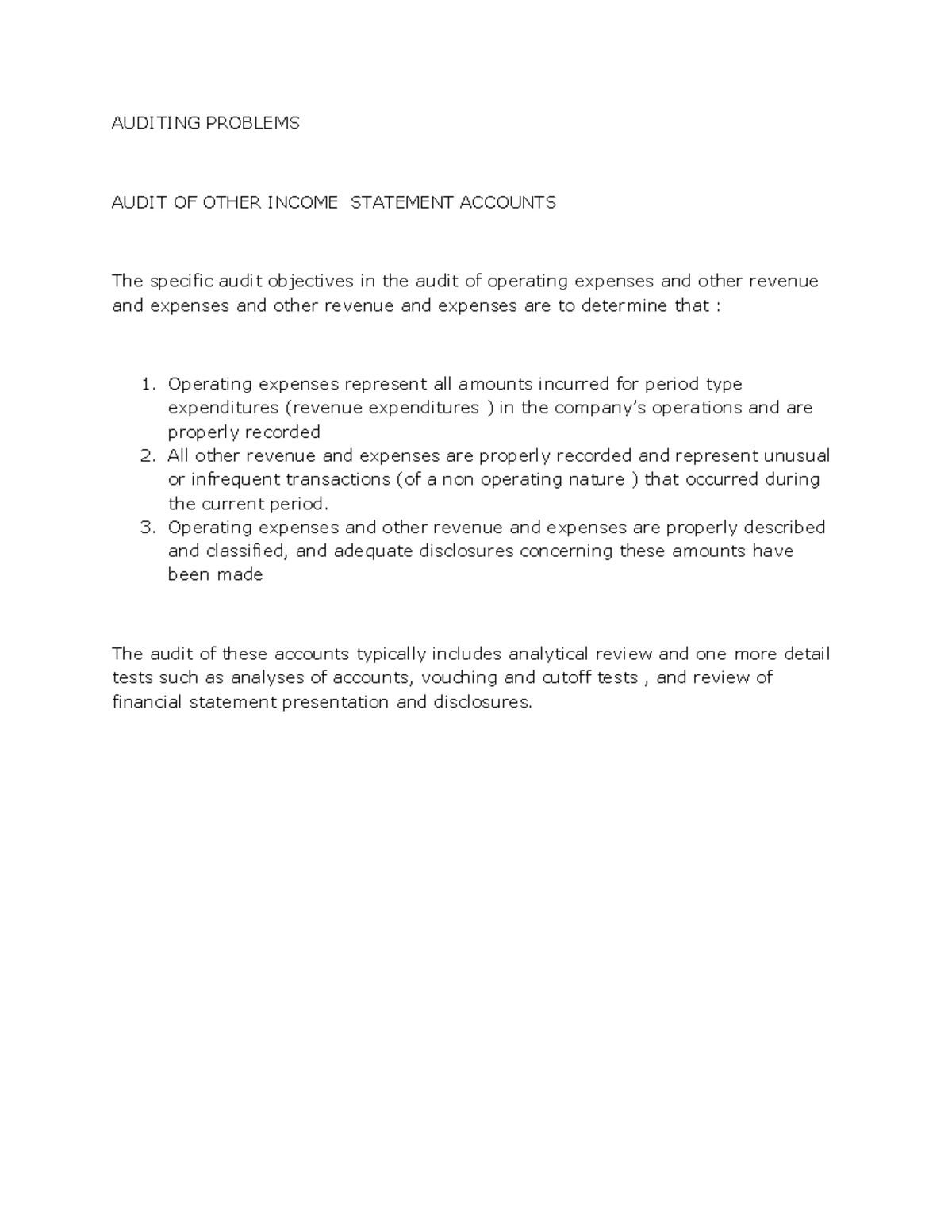 Ch2 - Auditing Problems on Receivable Transactions Analysis - Studocu