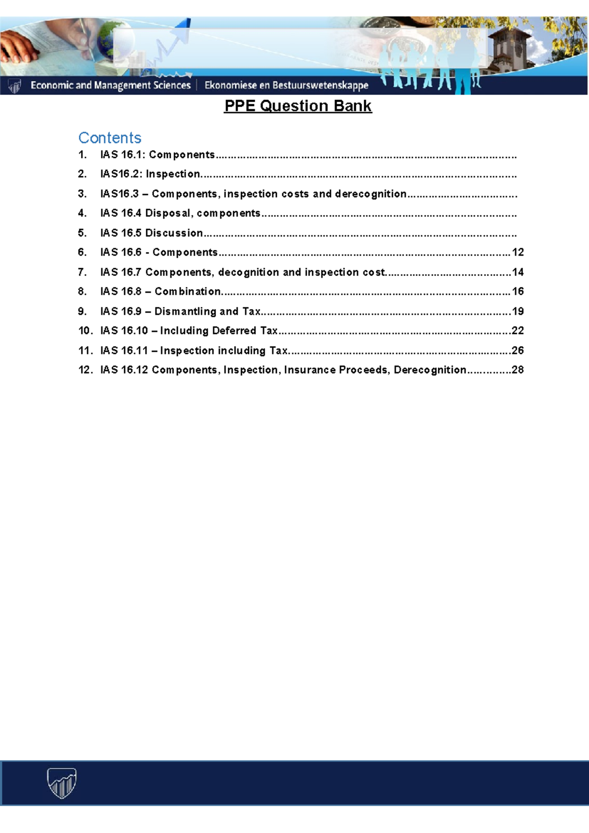 PPE Questions and Revision Bank - IAS 16 Insights and Calculations ...