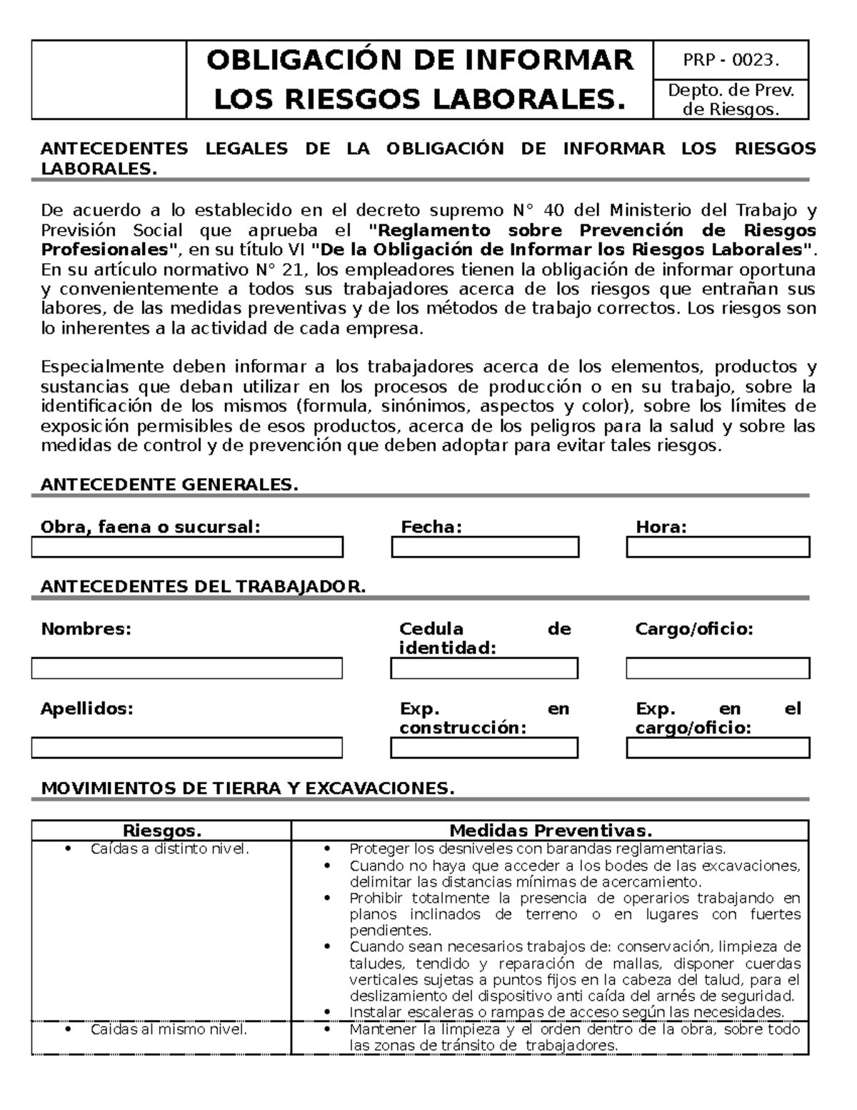 Formatos-Apoyo-Odi estructurar - OBLIGACIÓN DE INFORMAR PRP - 0023. LOS ...