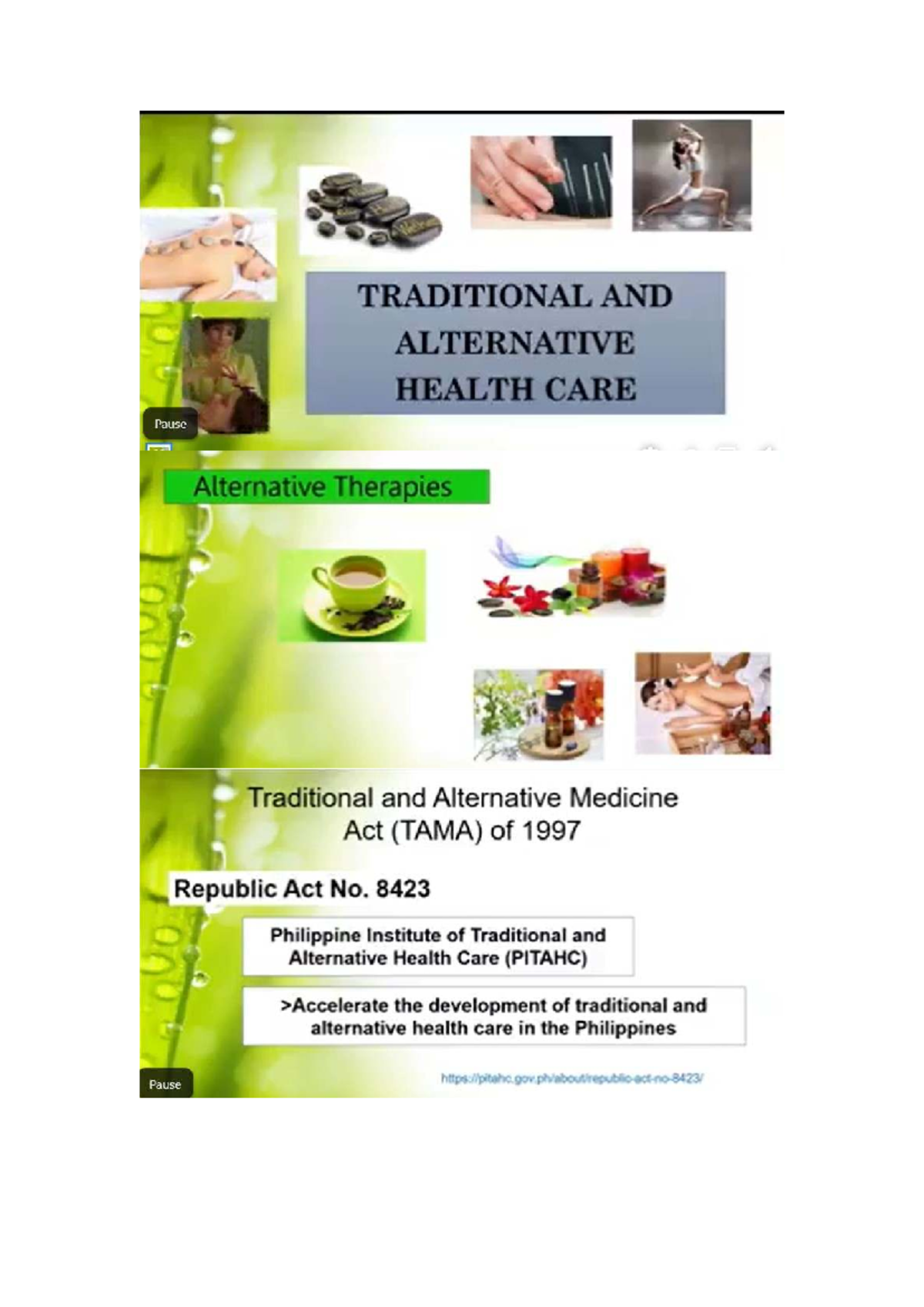 TRADITIONAL AND ALTERNATIVE HEALTH CARE: Insights and Practices (TAMA ...