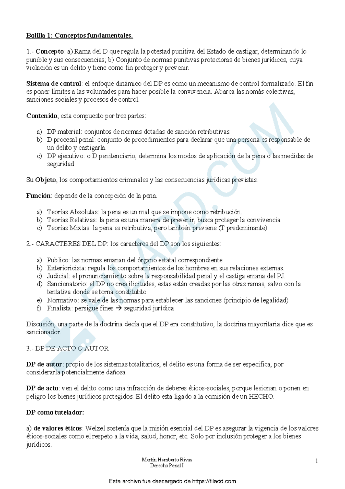 Resumen Derecho Penal I - Esteban Righi: Conceptos Fundamentales y Teorías - Document Preview