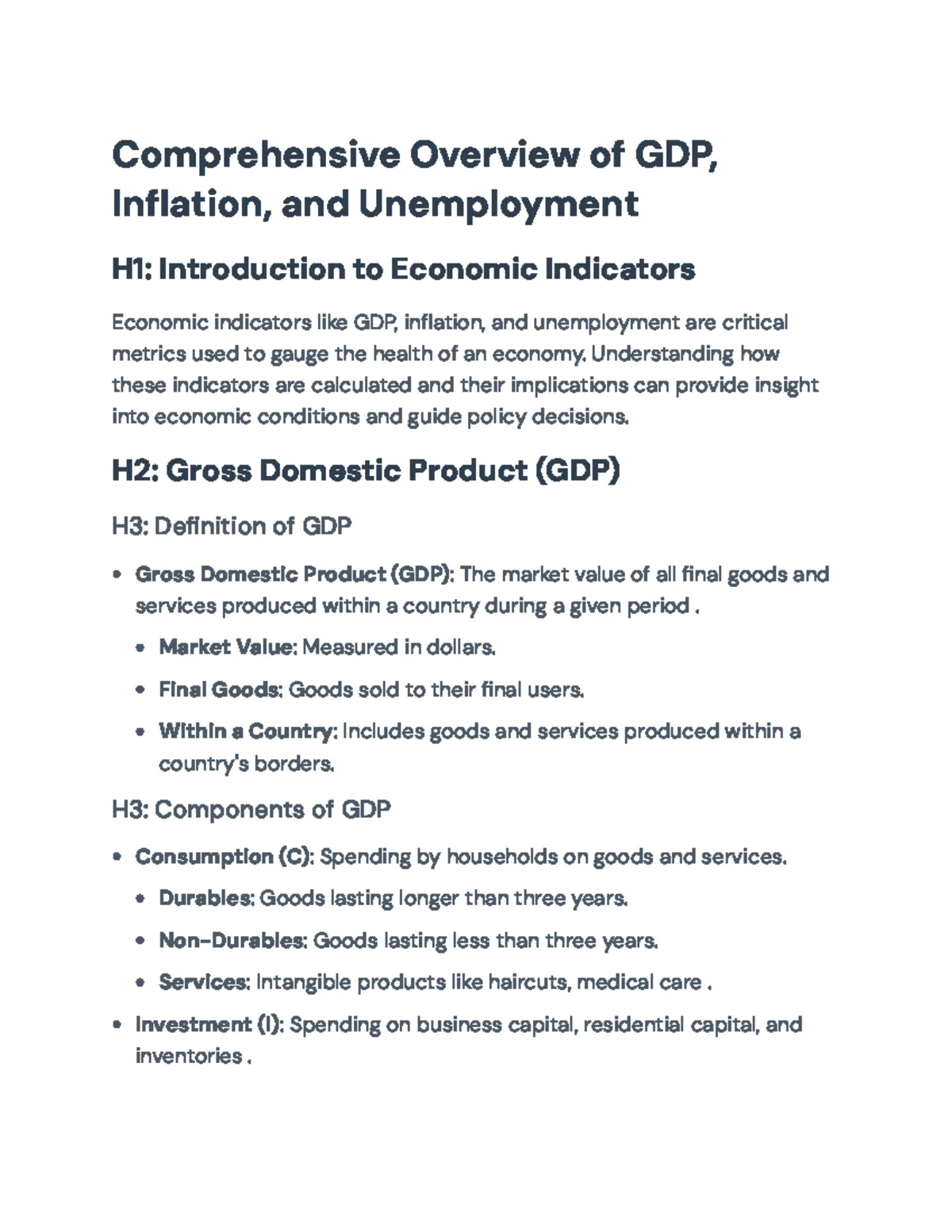 CPI and Unemployment Analysis: Measuring Inflation Effects and Causes ...