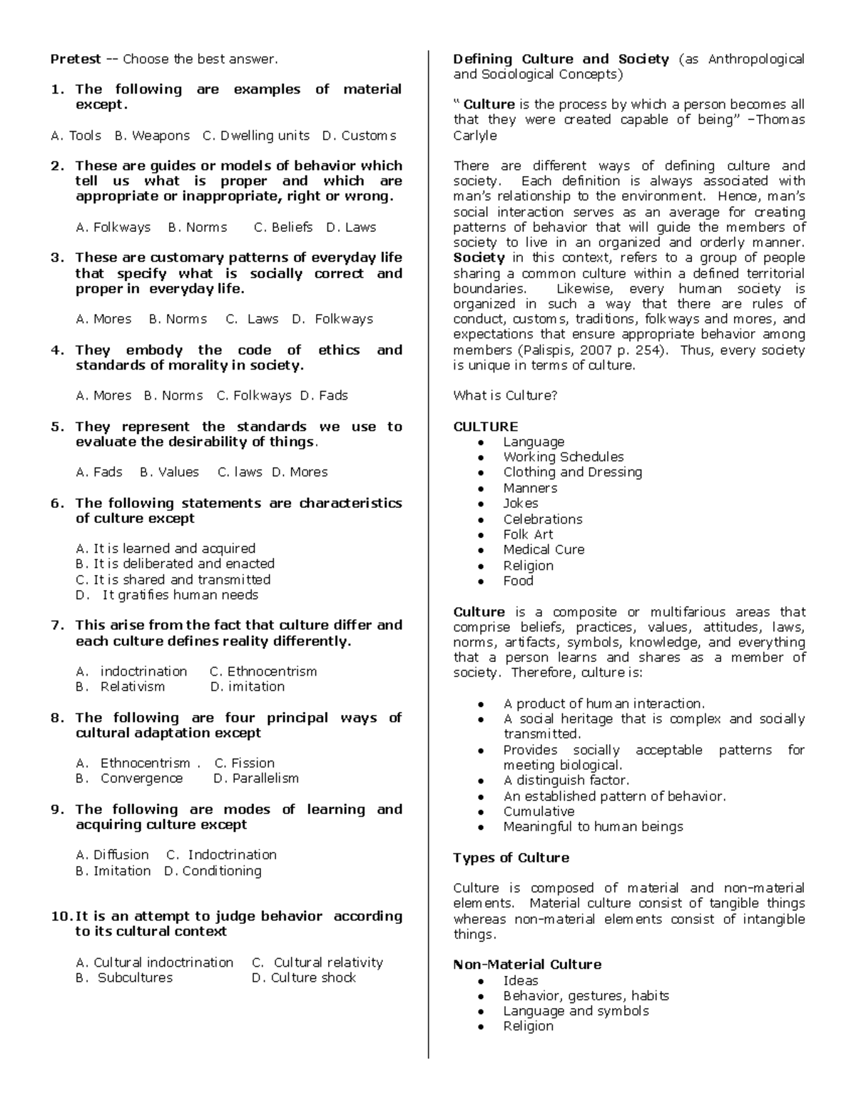 384379063 UCSP Lesson 2: Understanding Culture and Society - Studocu