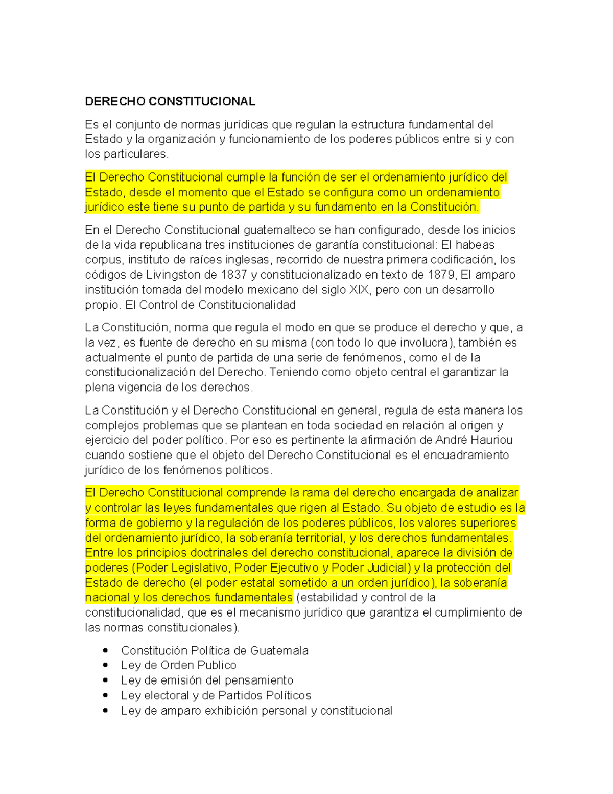 Derecho Constitucional: Fundamentos y Estructura del Estado - Studocu