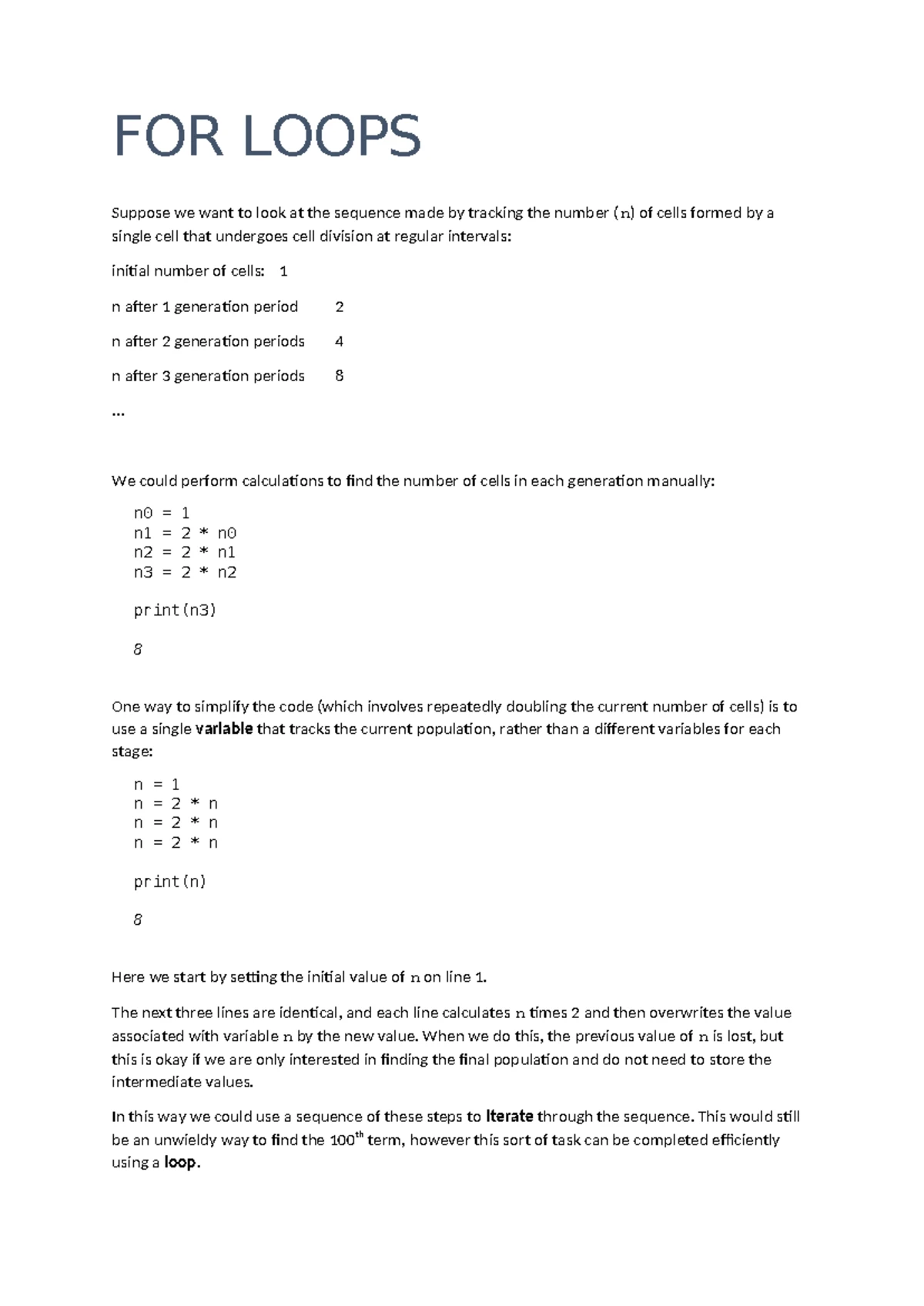 BIOS0030 Learning Objectives for Test - Python and Data Analysis Skills ...