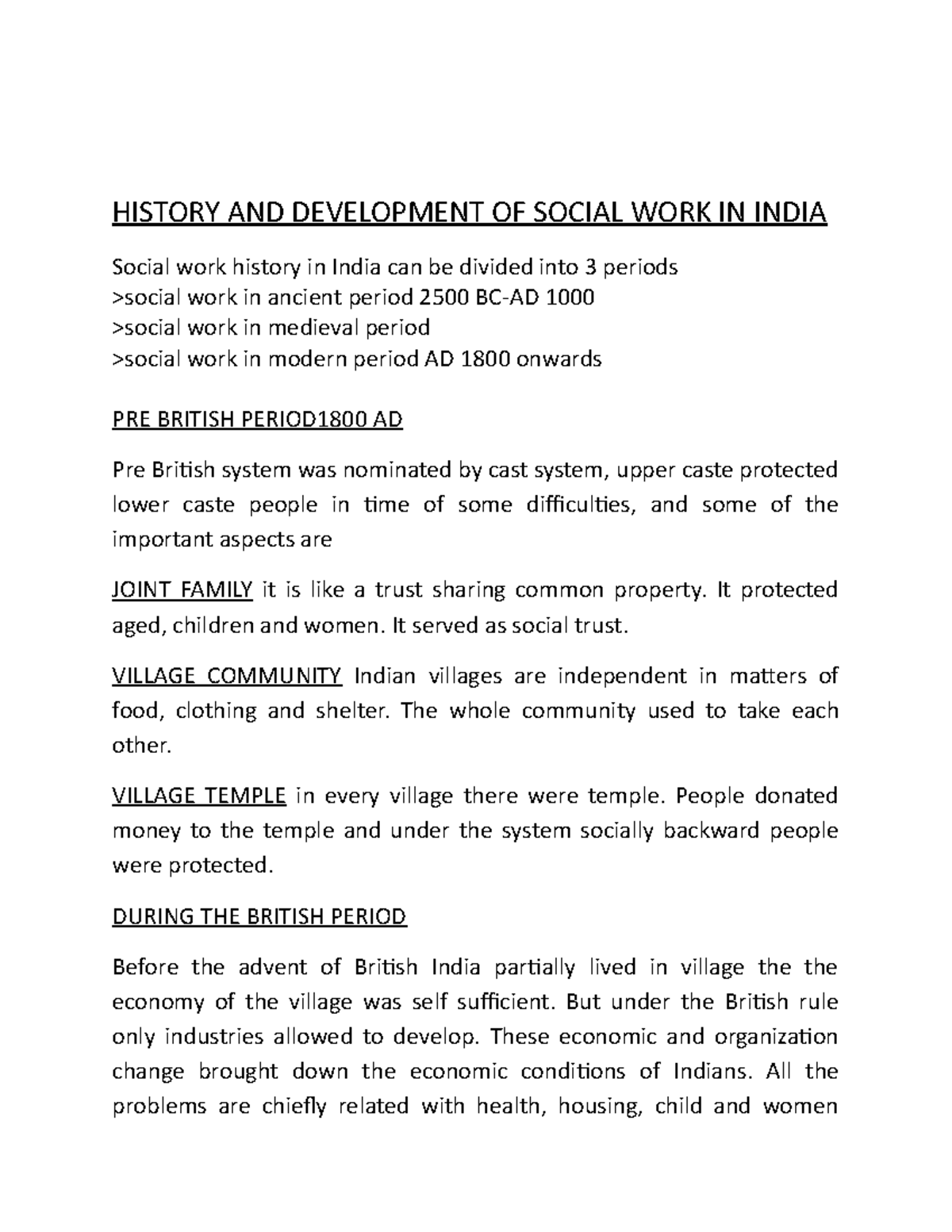 History and Development of Social Work in India: A Comprehensive ...