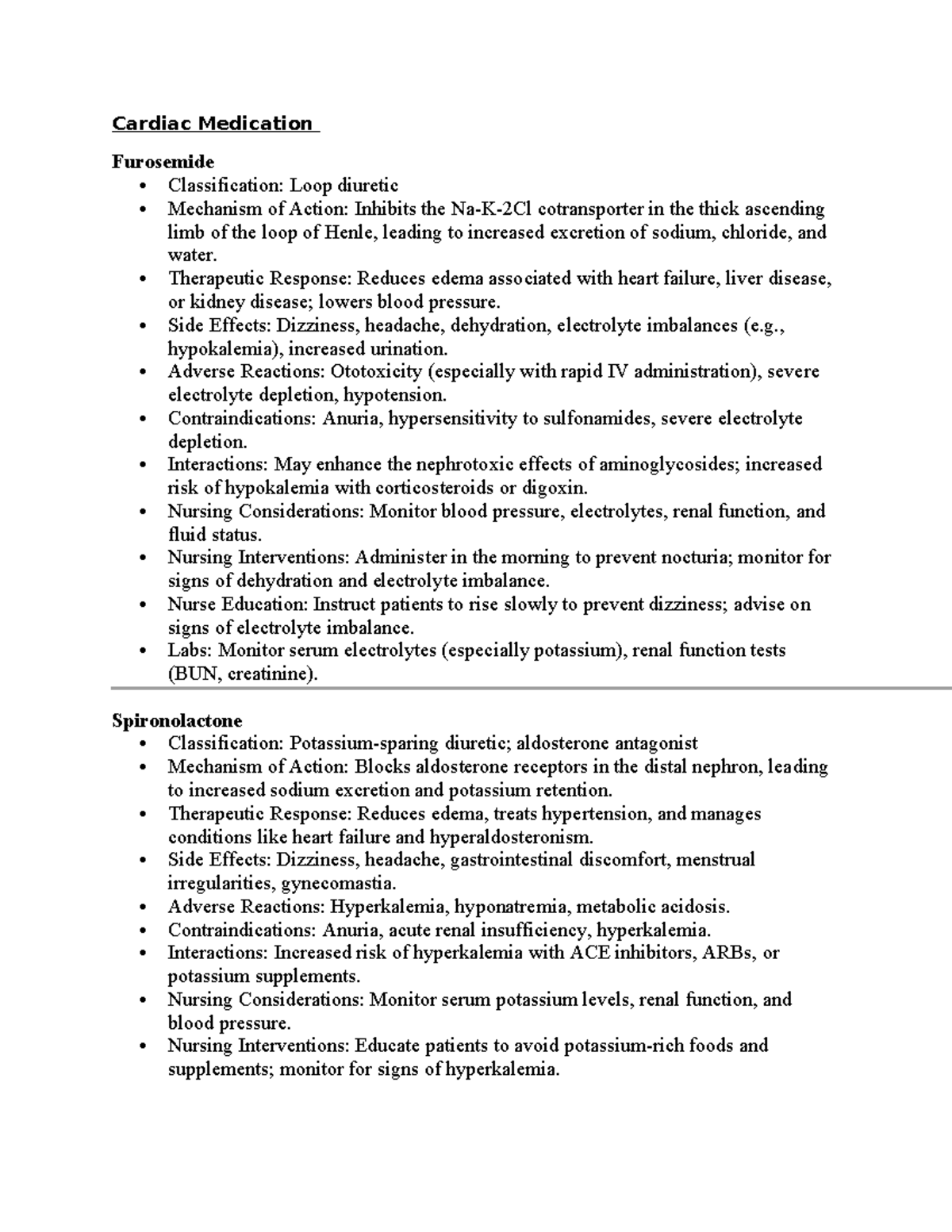 Cardiovascular Pharmacology: Key Medications & Nursing Considerations ...