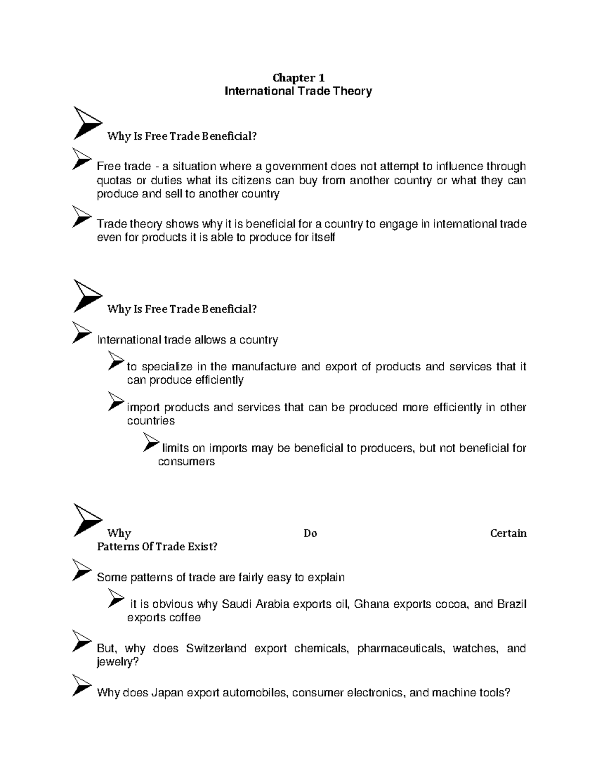 Chapter 1 Int'l Business and Trade - Chapter 1 International Trade ...